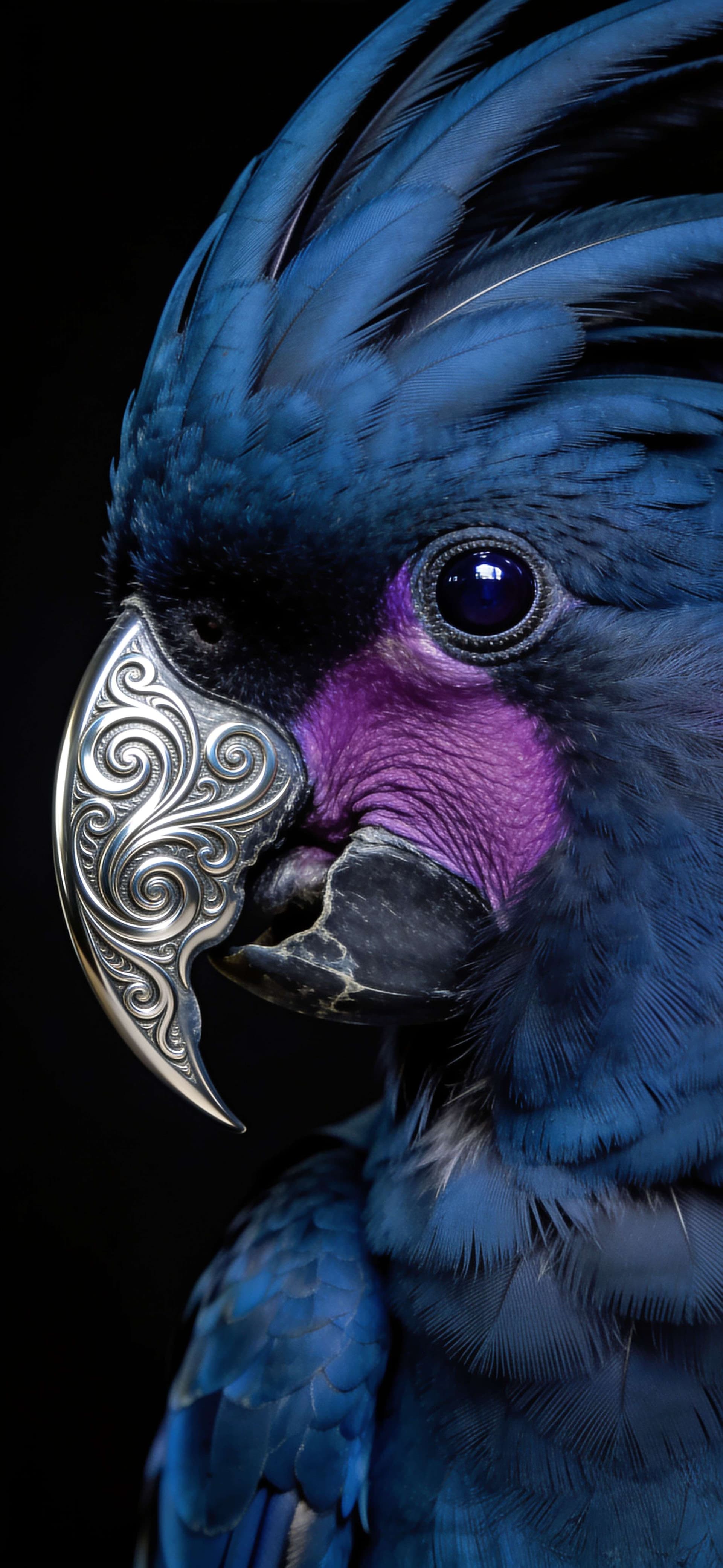 Silver Beak Cockatoo - free phone wallpaper
