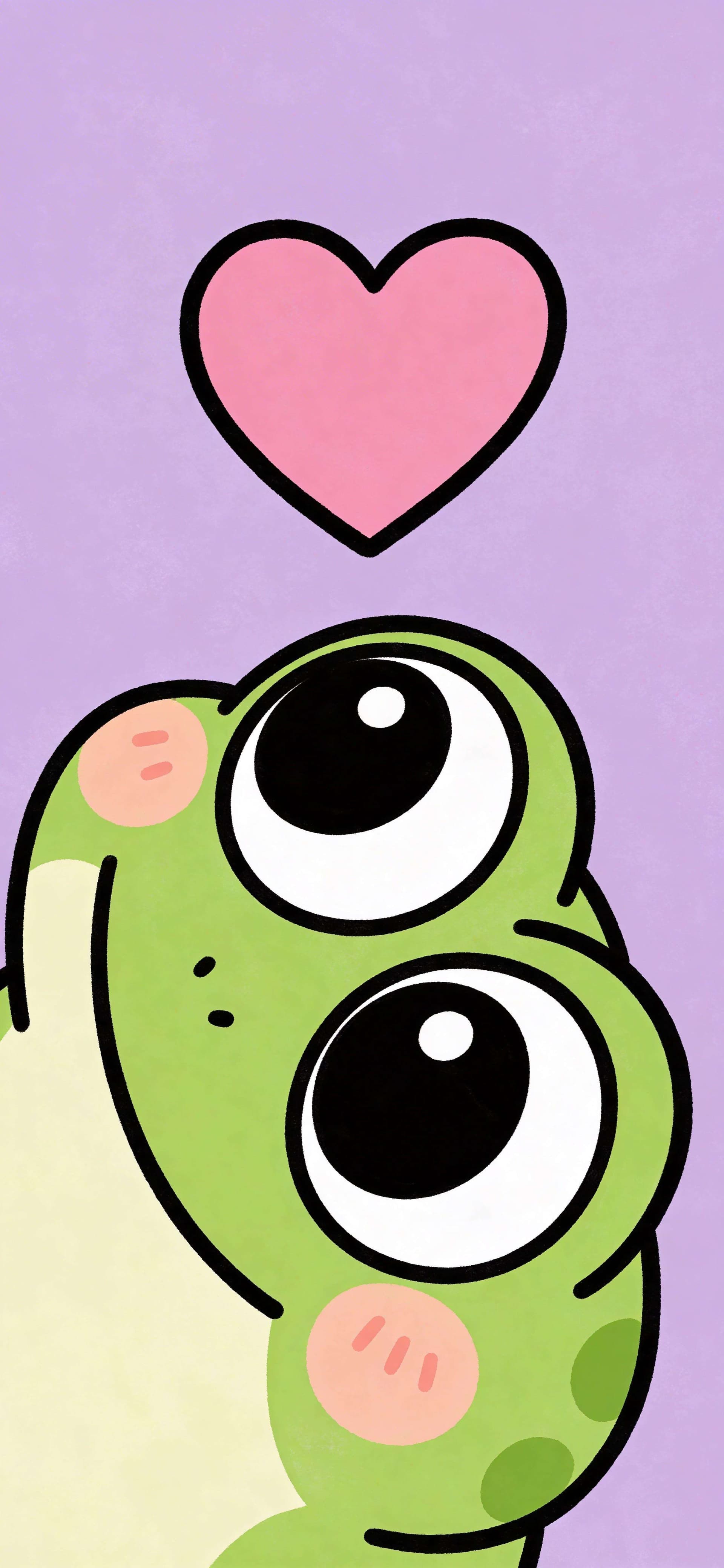 Froggy Heart Eyes - Pro phone wallpaper