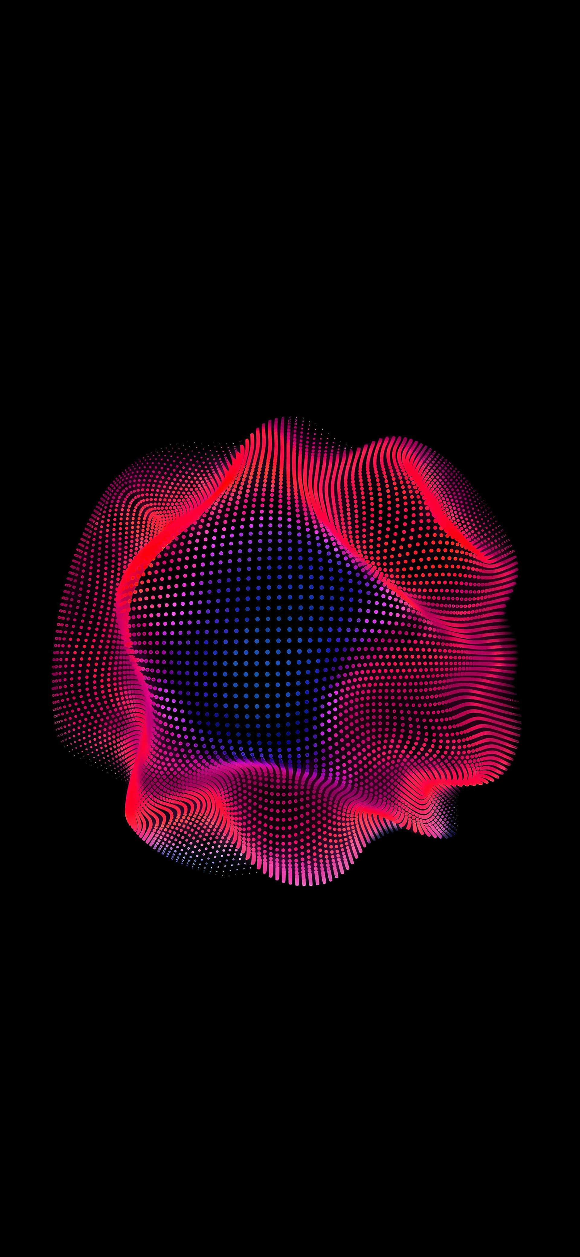 Pulsating Particle Cloud - Pro phone wallpaper