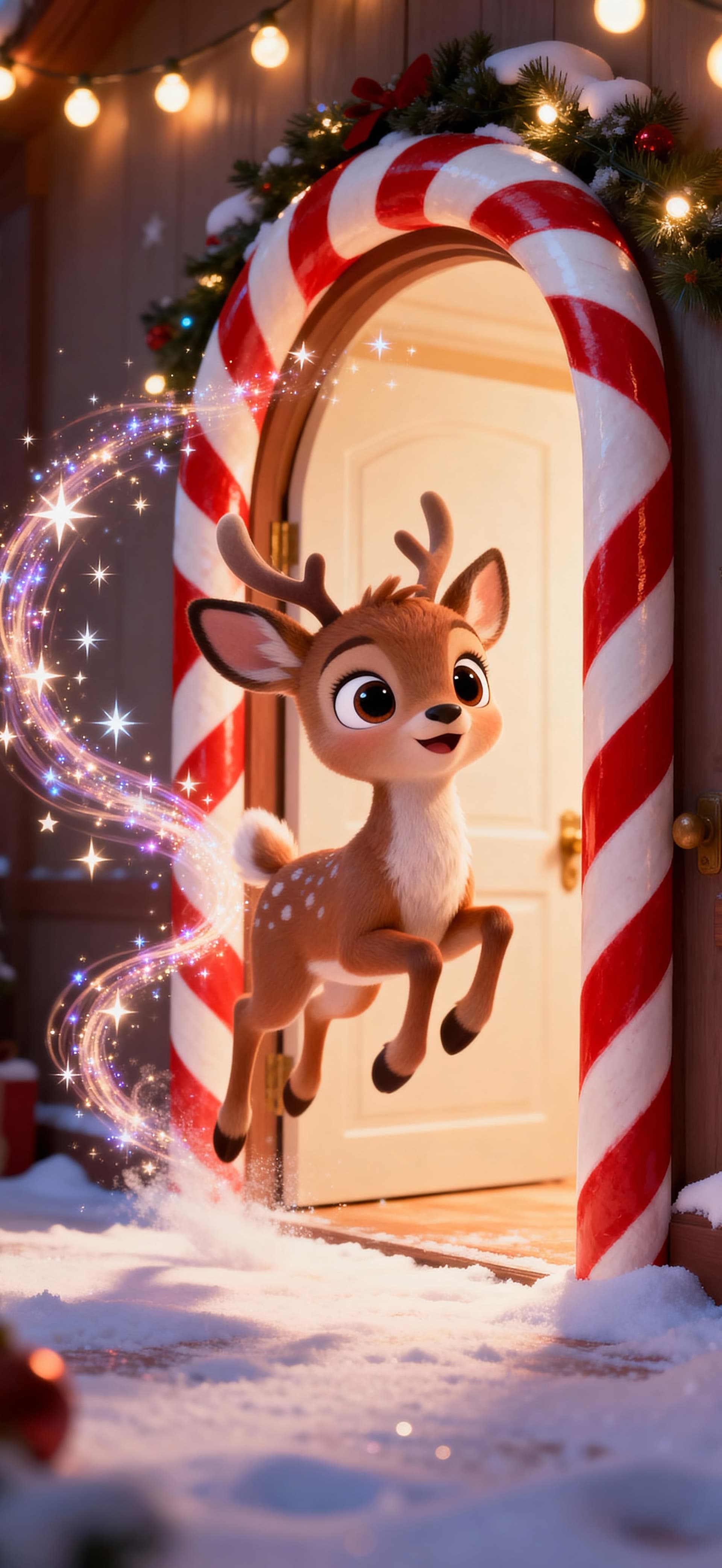 Cute Christmas Reindeer 1 - free phone wallpaper