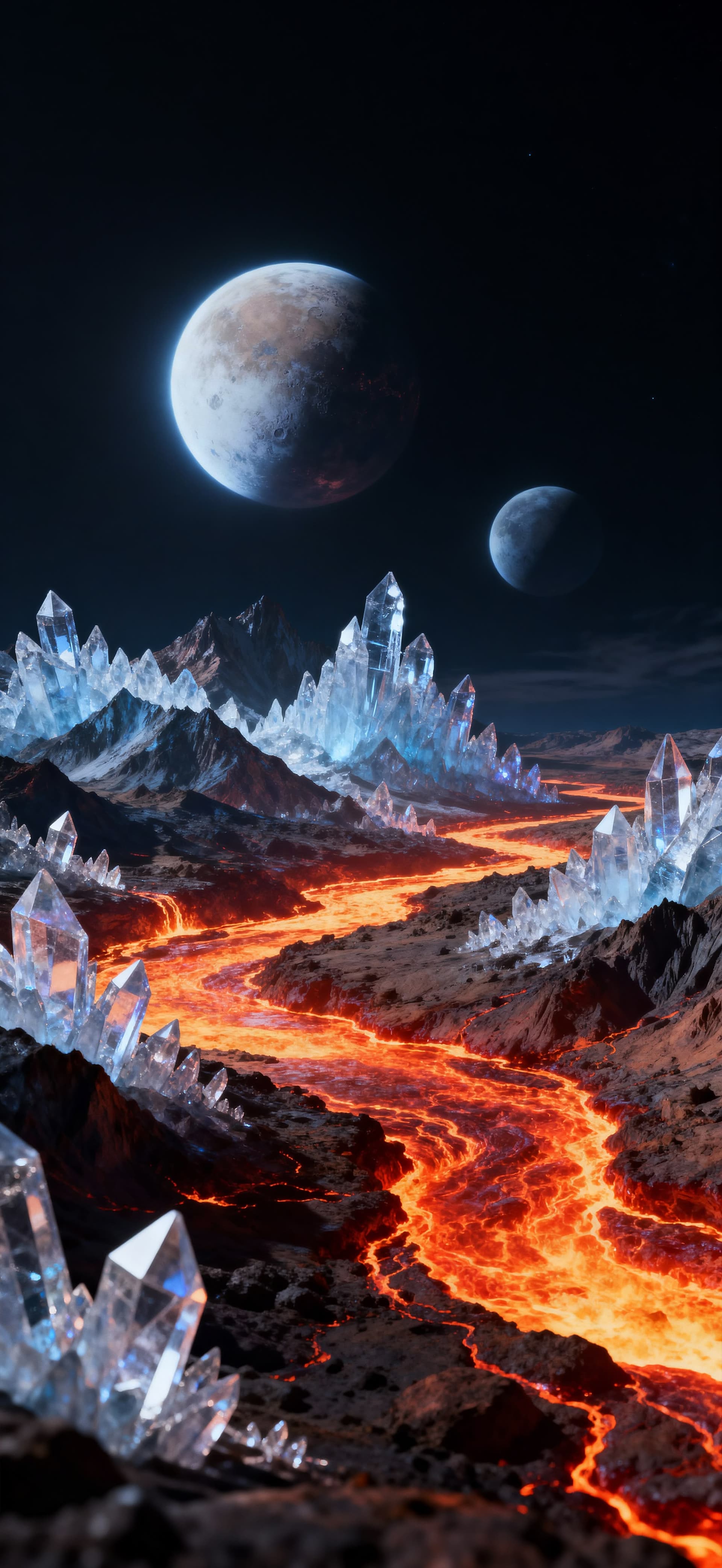 Crystal Lava Valley 1 - free phone wallpaper