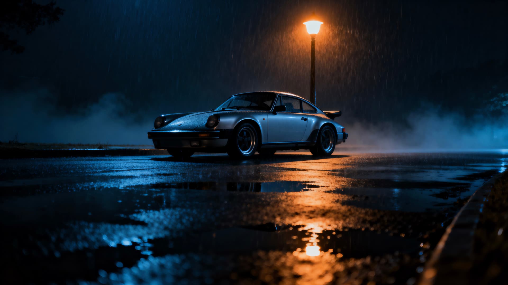 Porsche Rainy Night - Pro desktop wallpaper