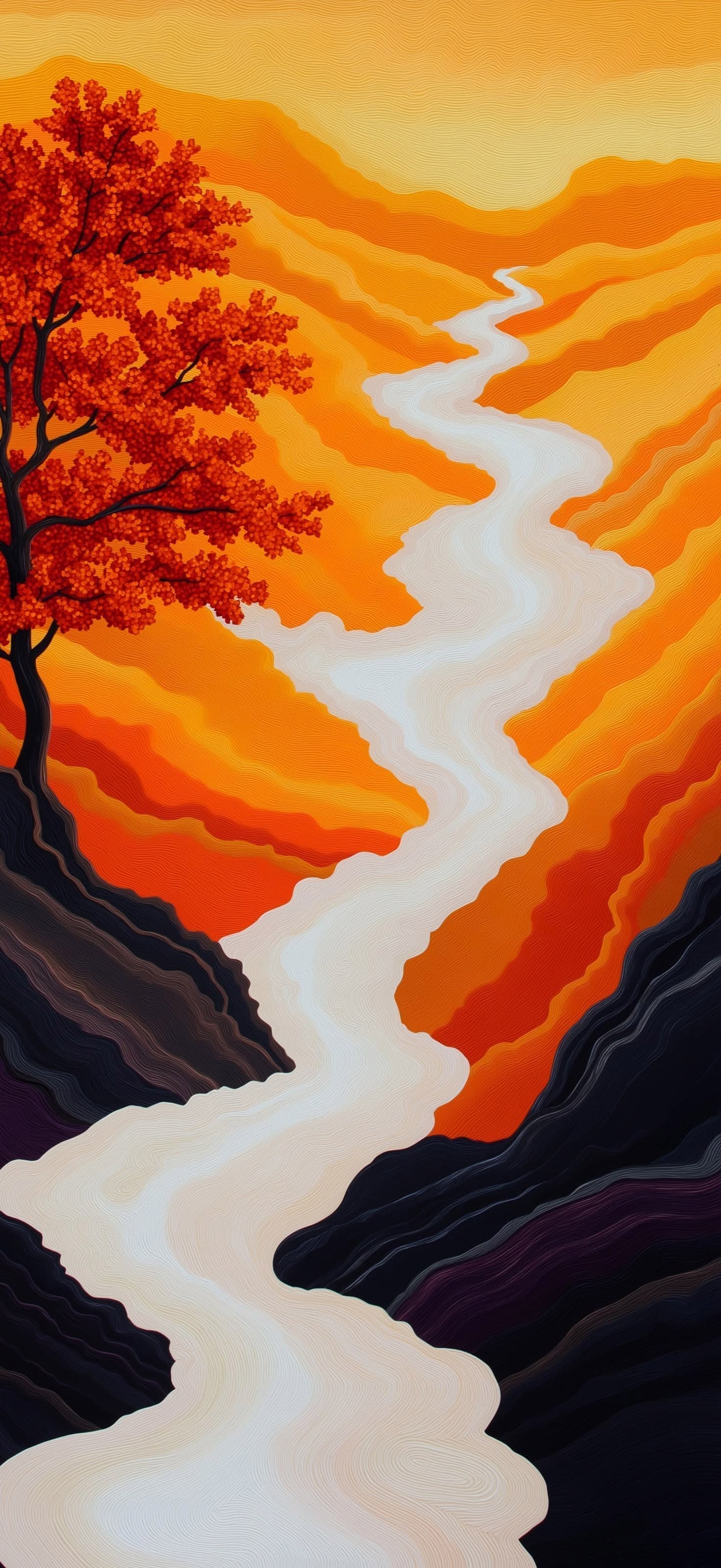 Amber Flow - free phone wallpaper