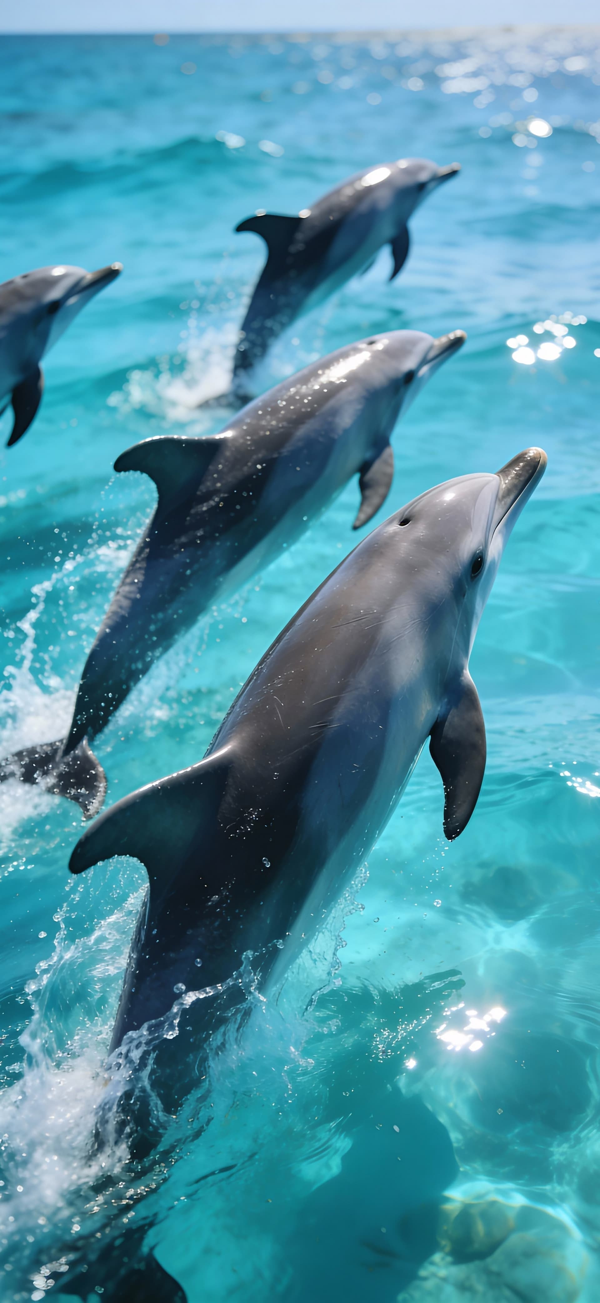 Dolphin Leap - free phone wallpaper
