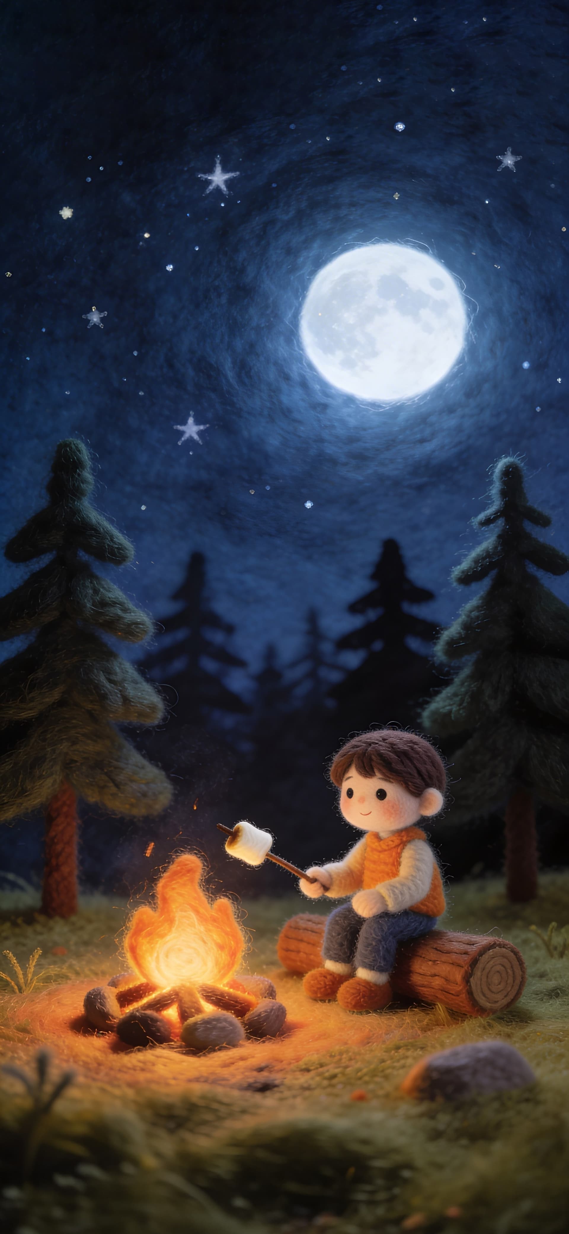 Campfire Marshmallow - Pro phone wallpaper