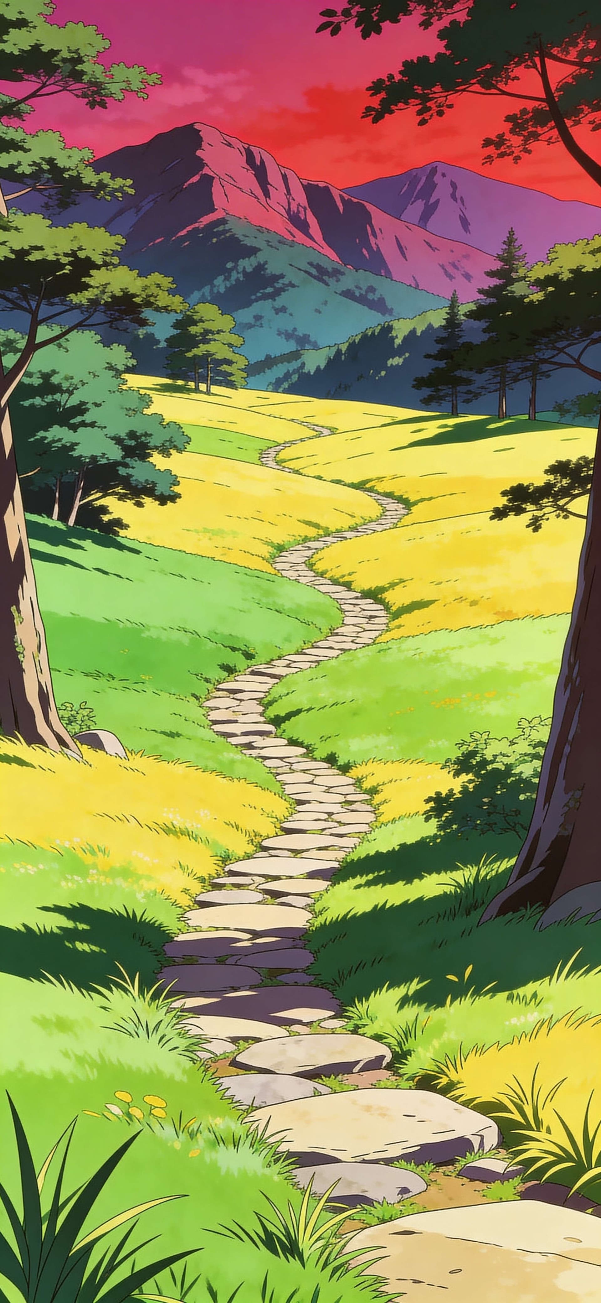 Winding Stone Path - Pro phone wallpaper