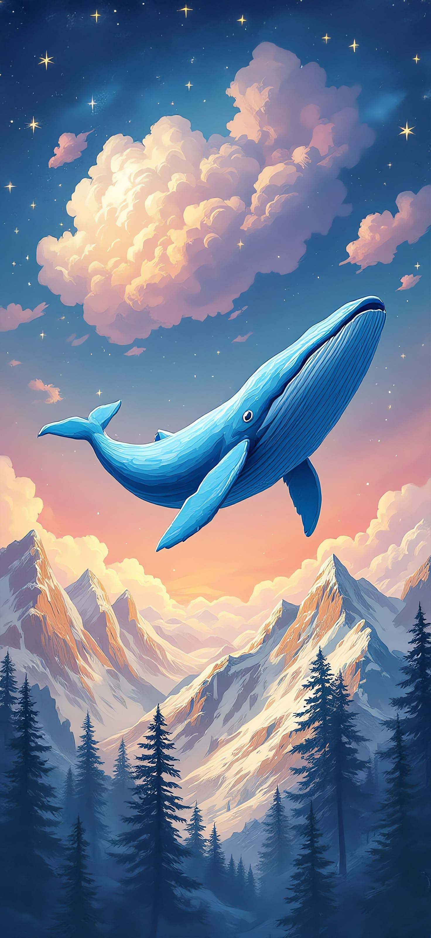 Sky Whale 3 - free phone wallpaper