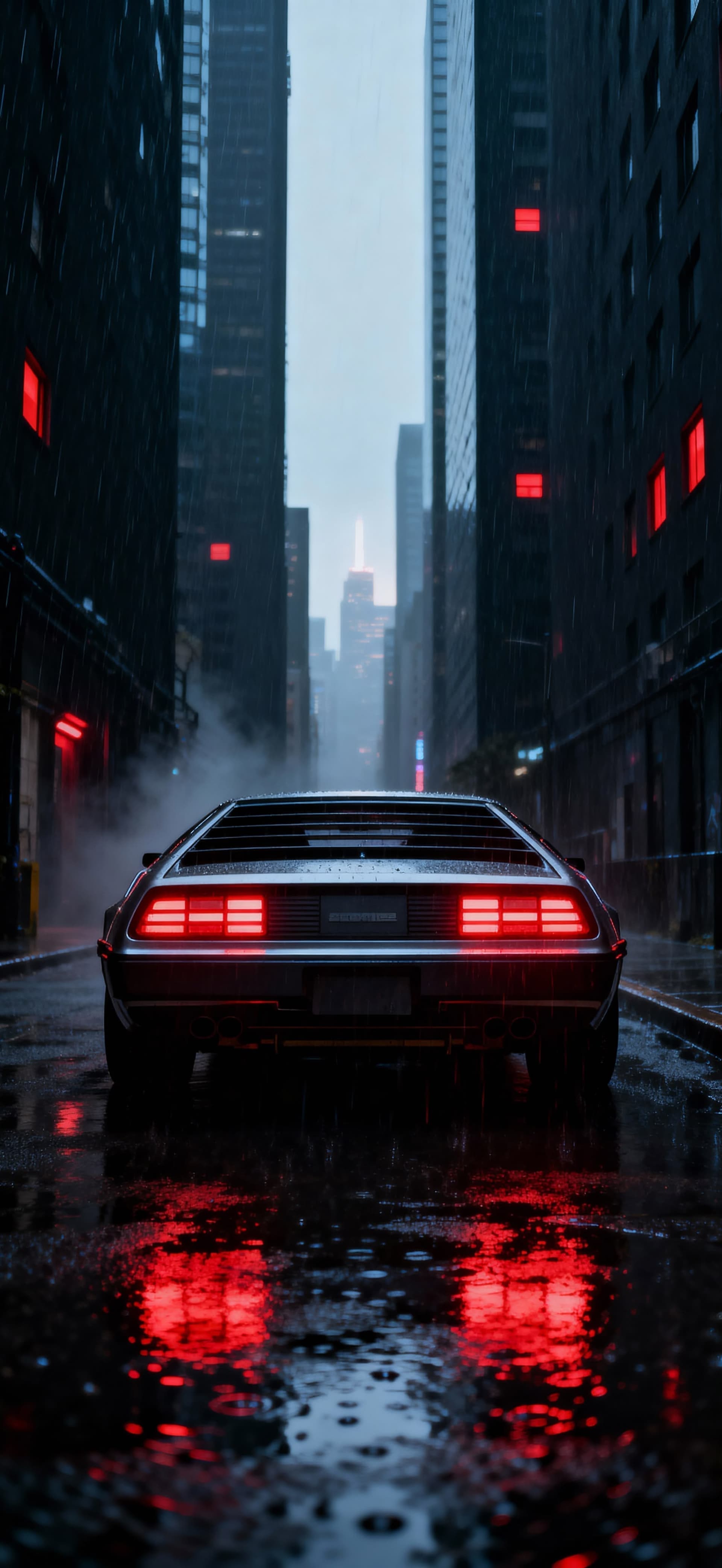Neon Rain Runner 3 - free phone wallpaper