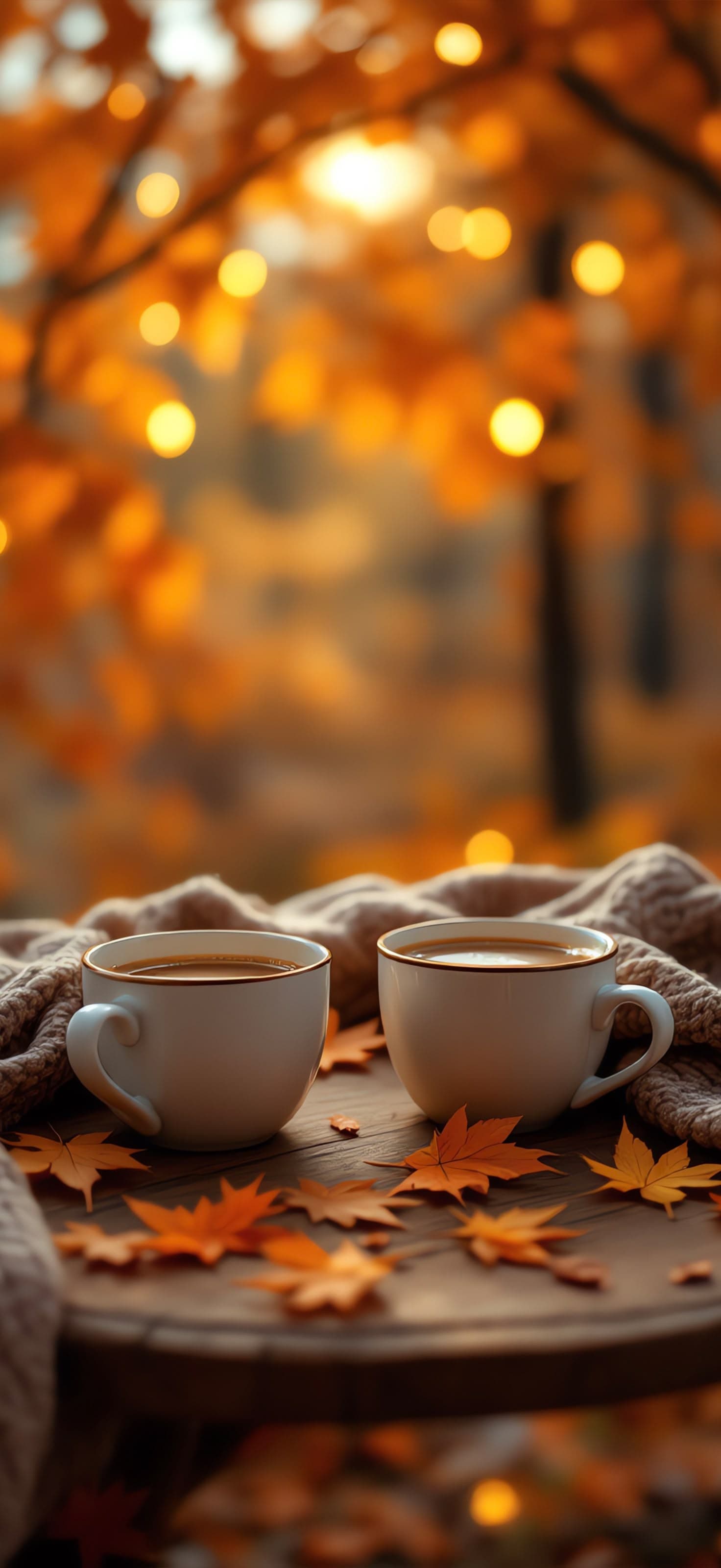 Autumn Coffee Glow 2 - free phone wallpaper