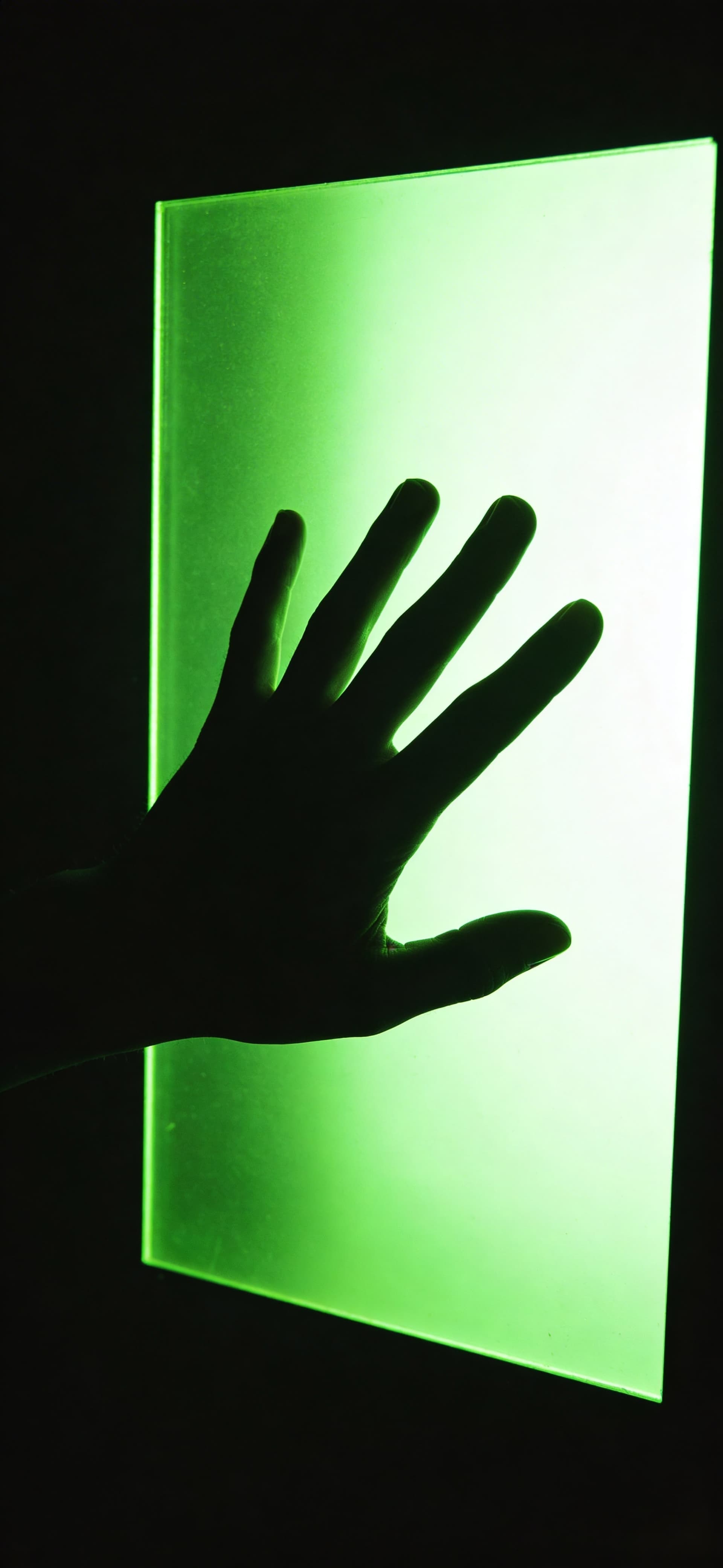Glowing Handprint - free phone wallpaper