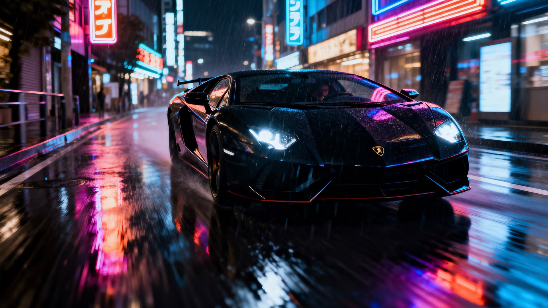 Neon City Drive - Pro desktop wallpaper