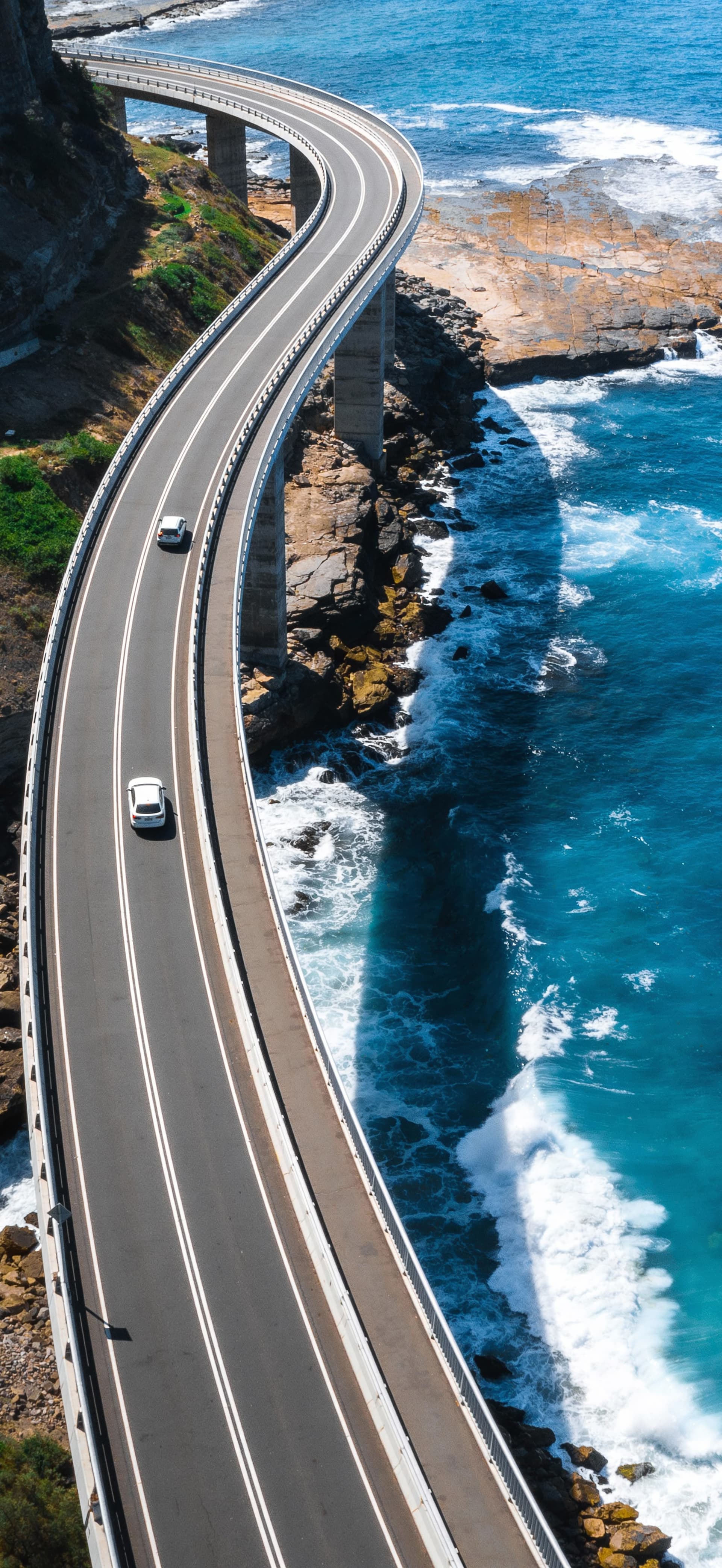 Coastal Cliff Road 1 - free phone wallpaper
