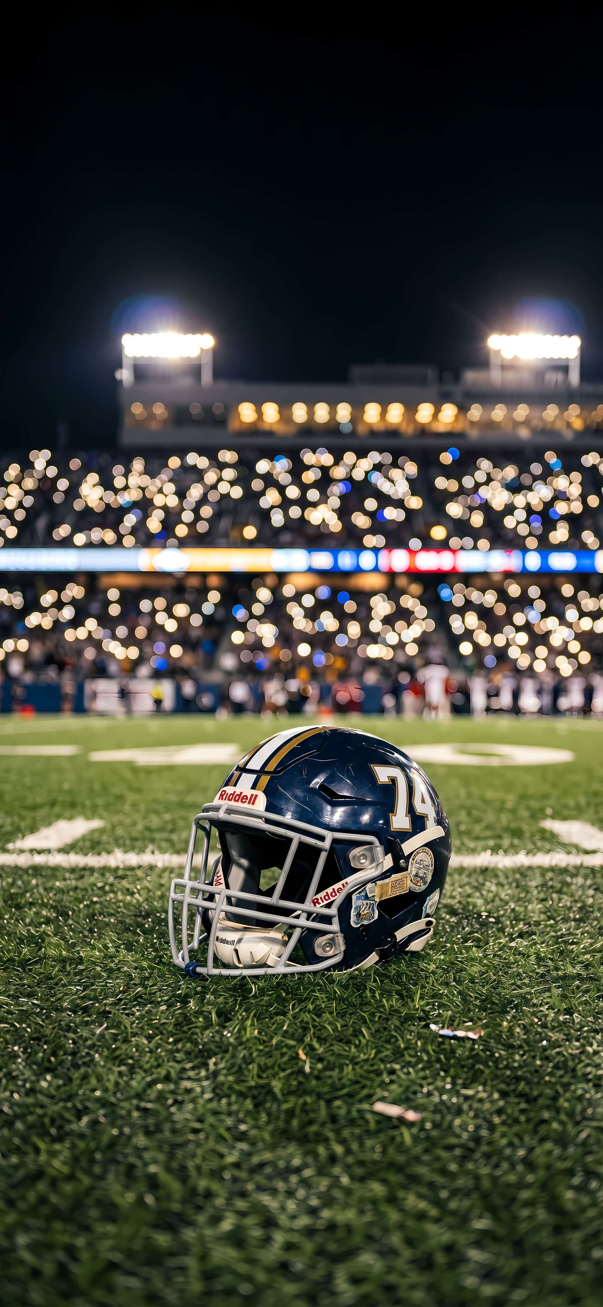 Football Field Helmet - free phone wallpaper