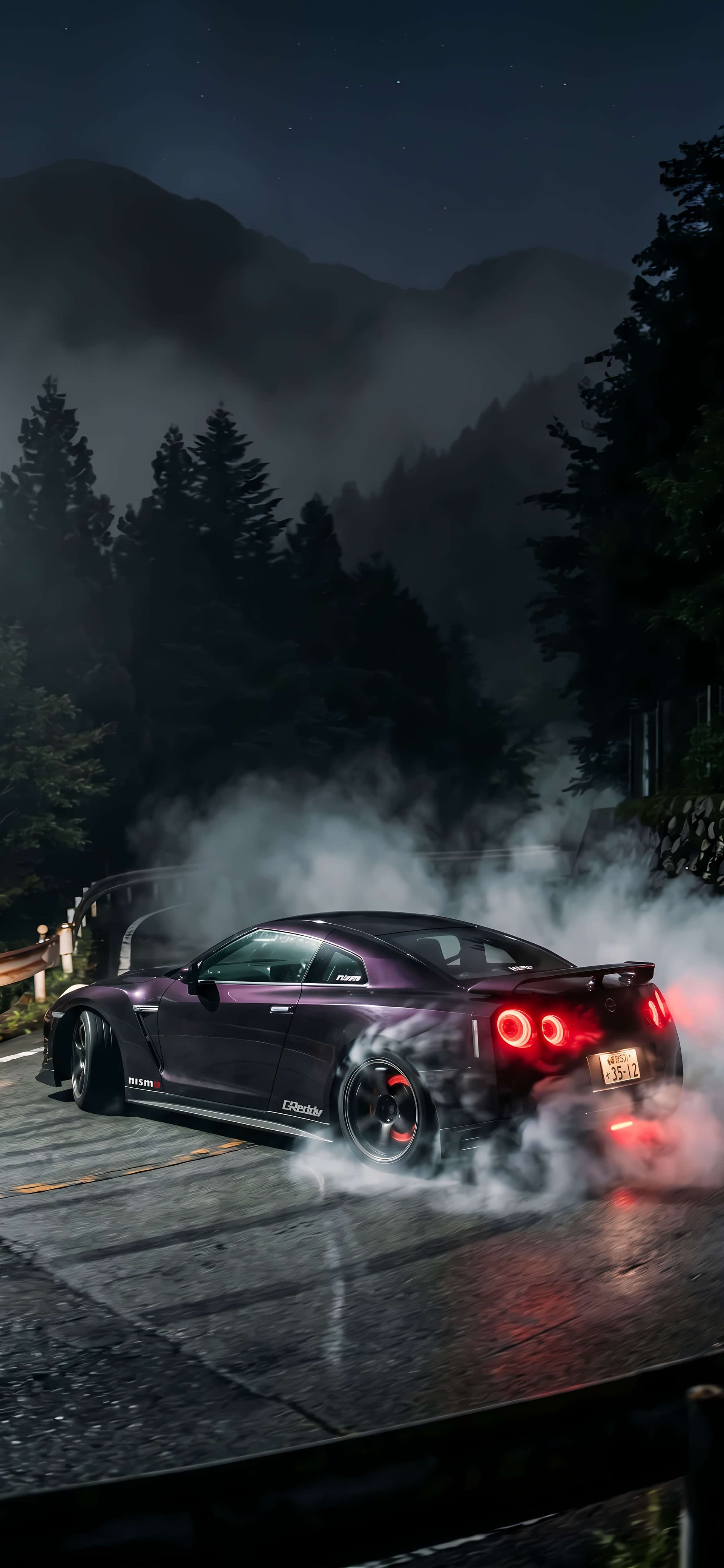 Night Drift Smoke - Pro phone wallpaper