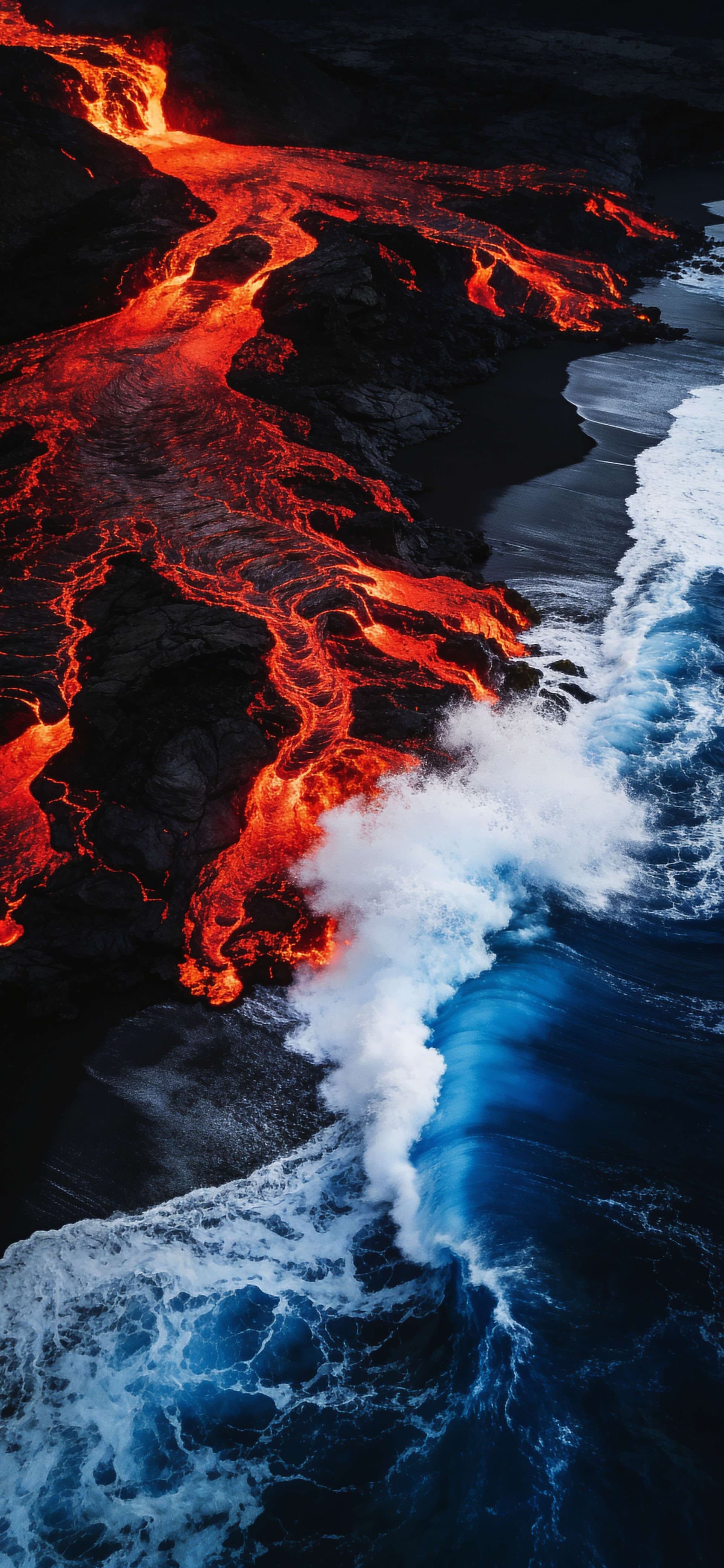 Fire and Water - Pro phone wallpaper