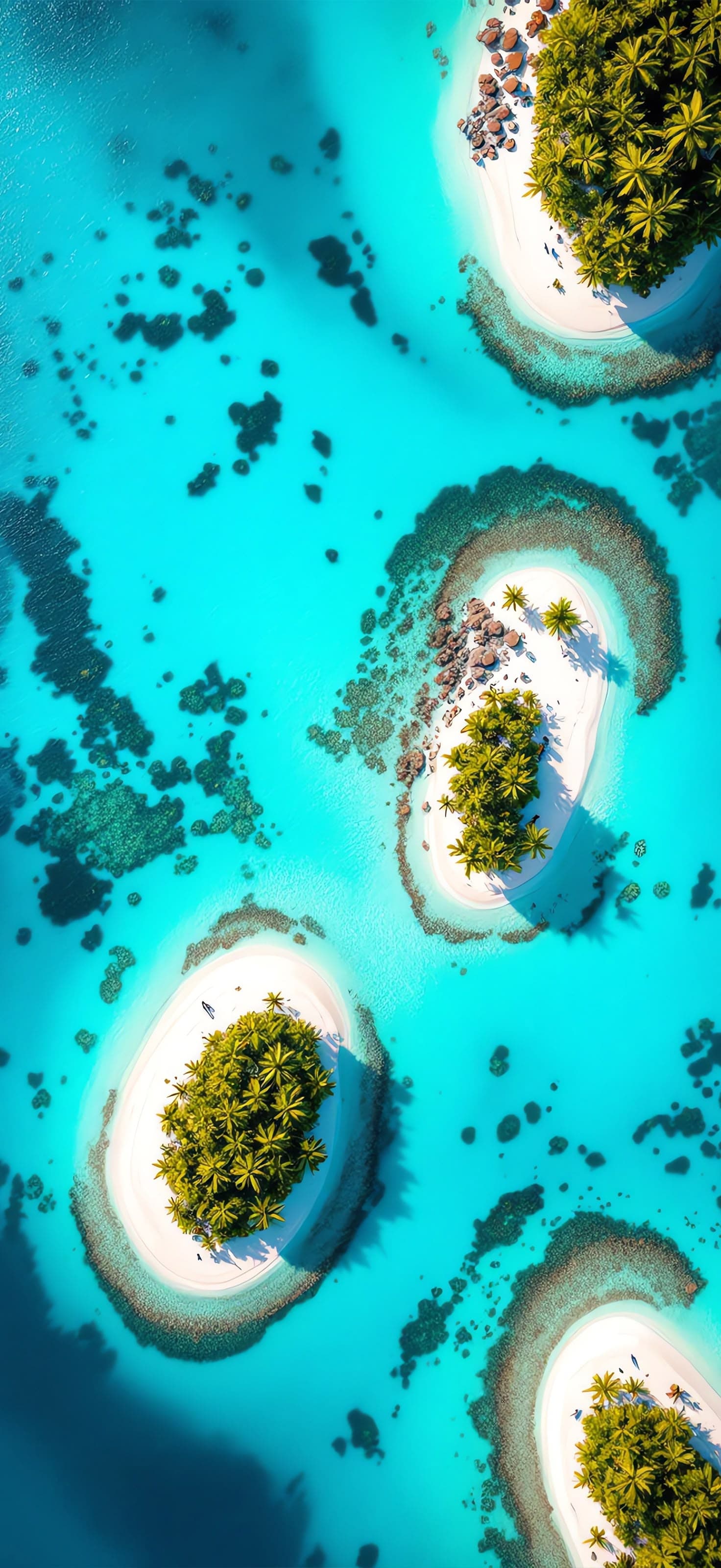 Turquoise Atoll Isles 2 - Pro phone wallpaper