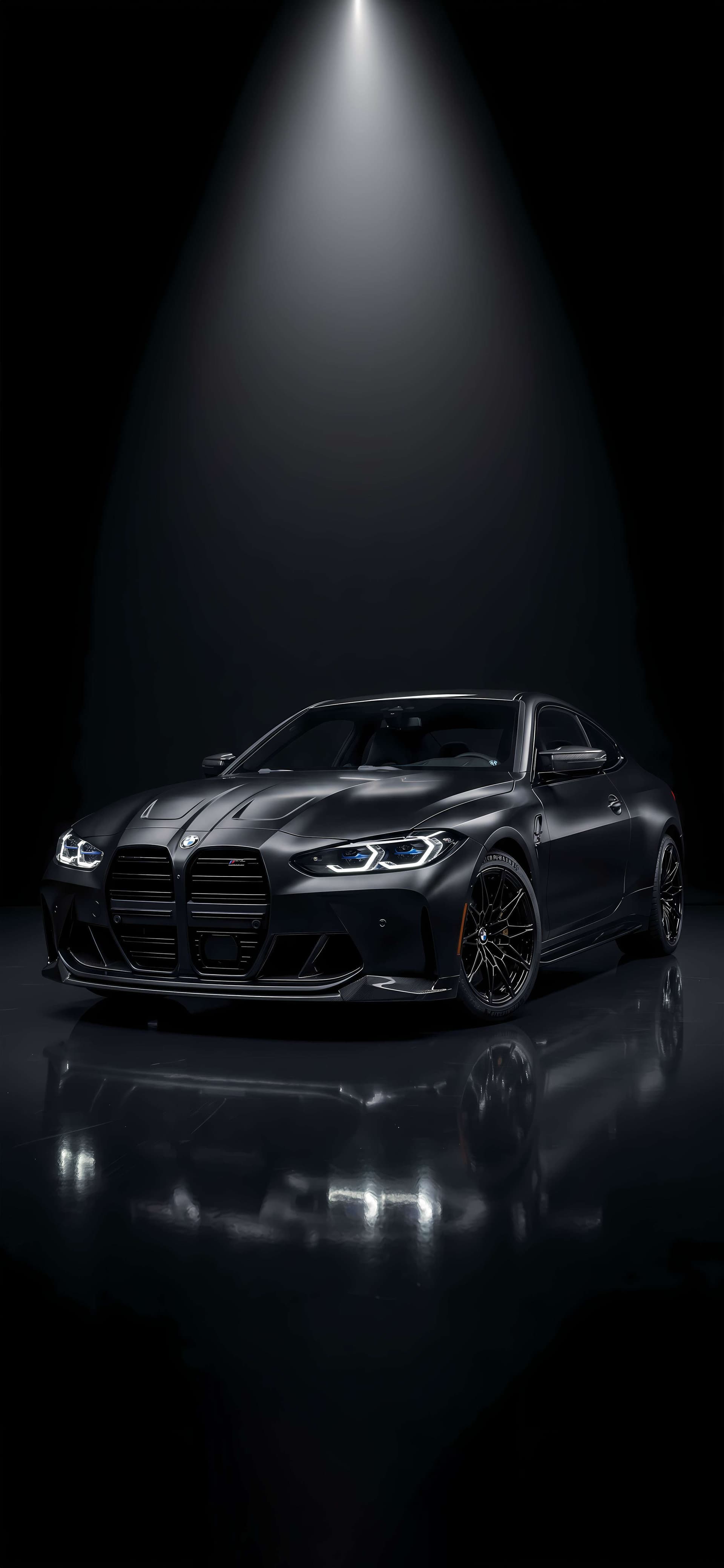 Dark Sportscar Spotlight - free phone wallpaper