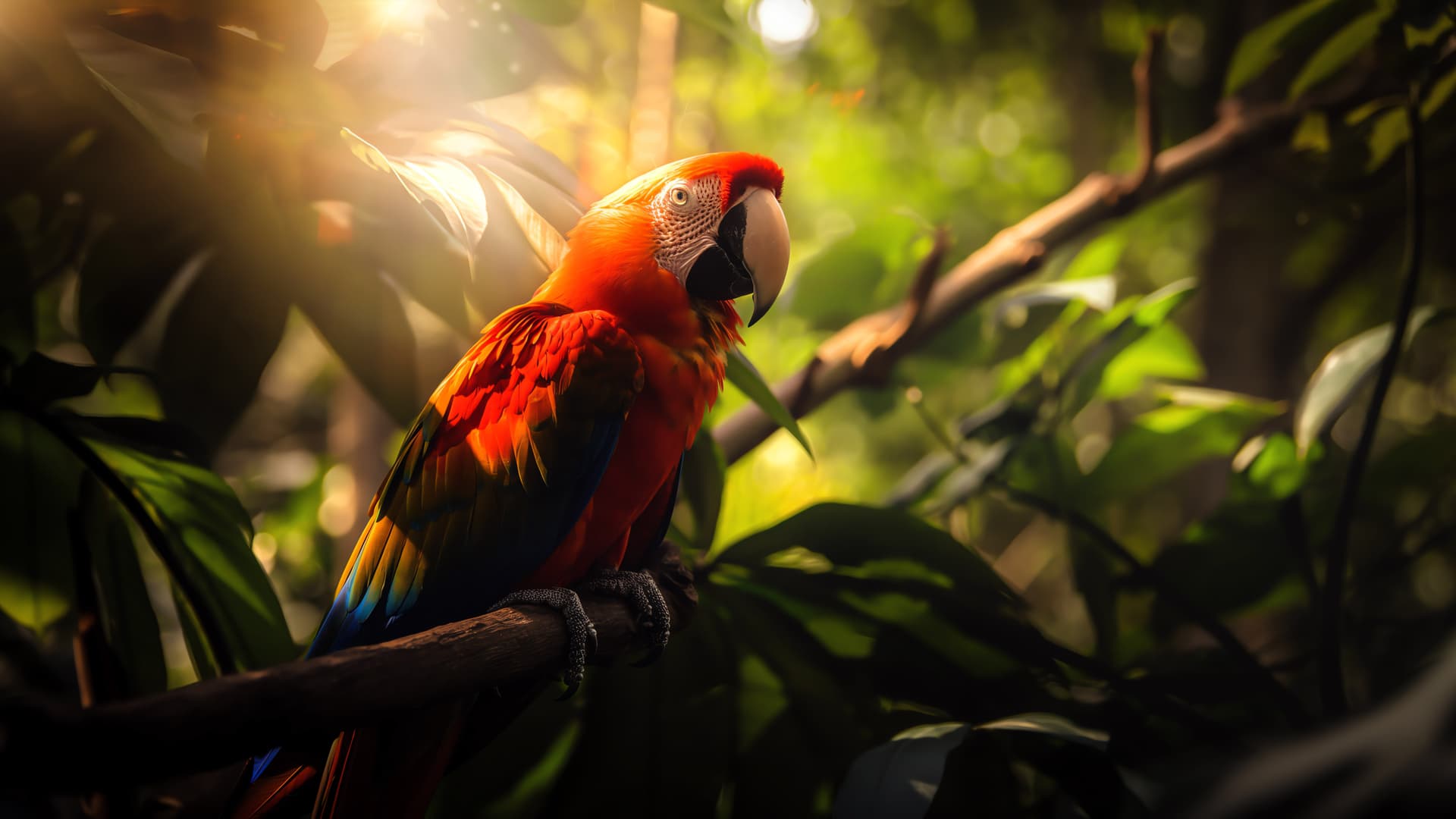 Sunlit Scarlet - free desktop wallpaper