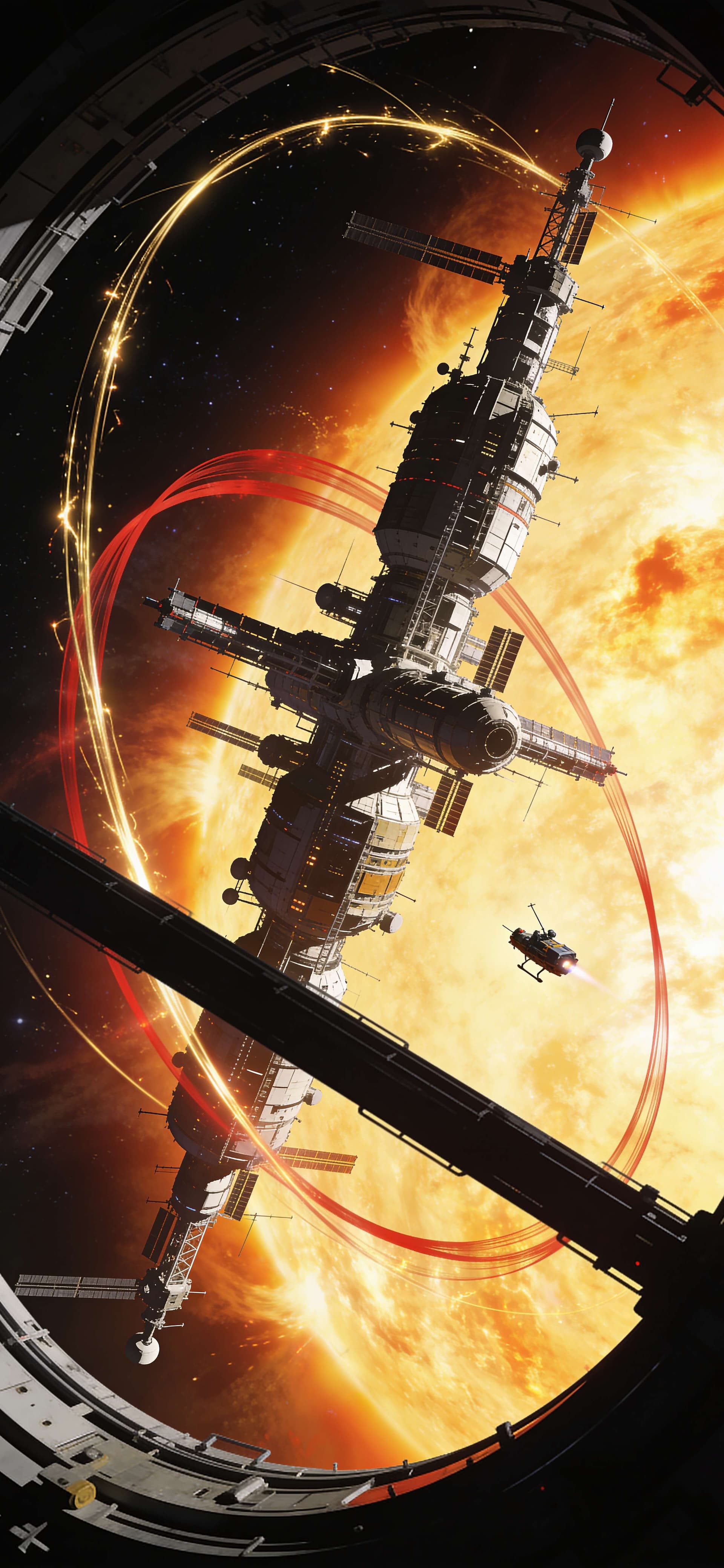 Orbital Solar Station - free phone wallpaper