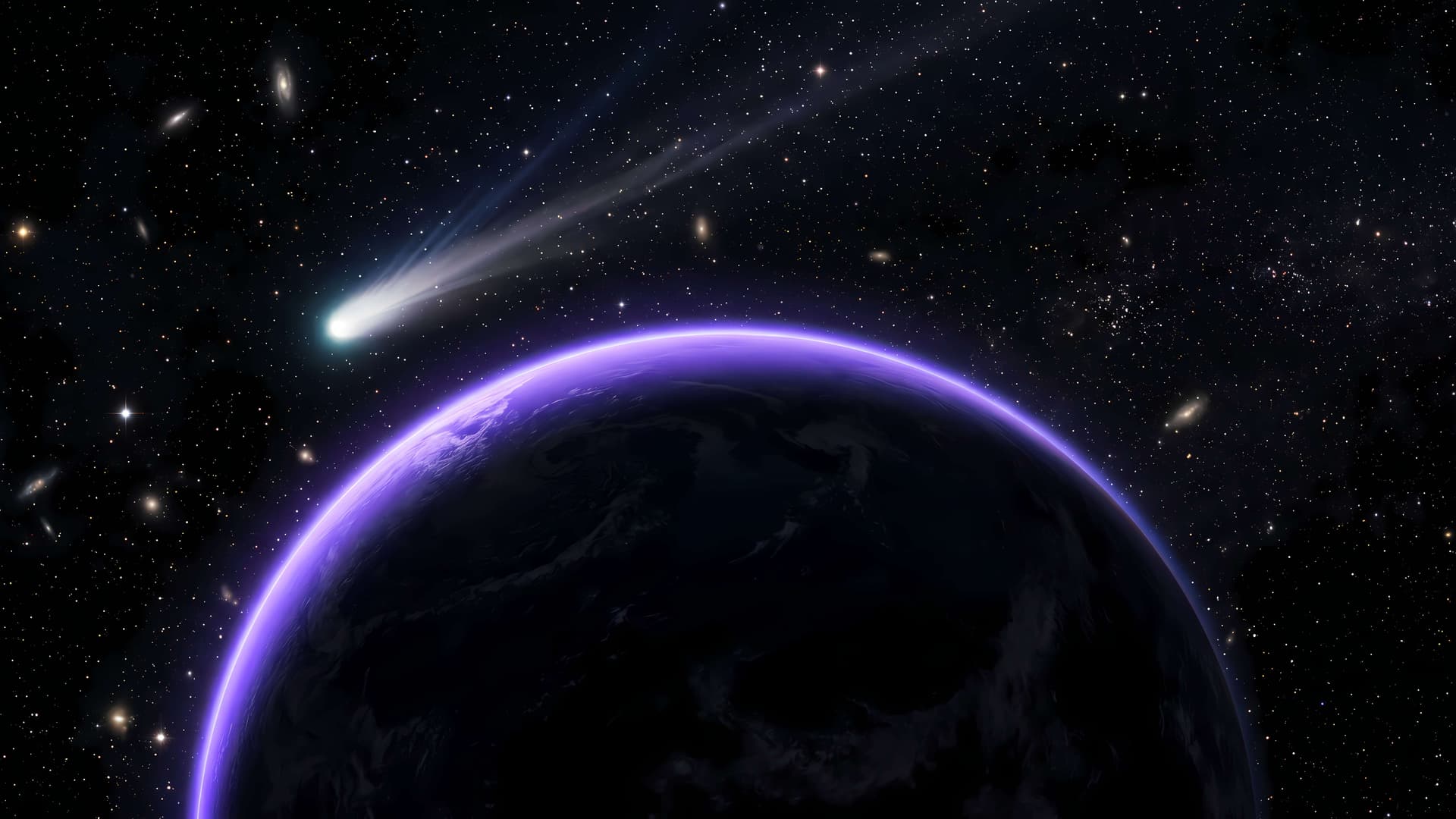 Cosmic Purple Horizon - Pro desktop wallpaper