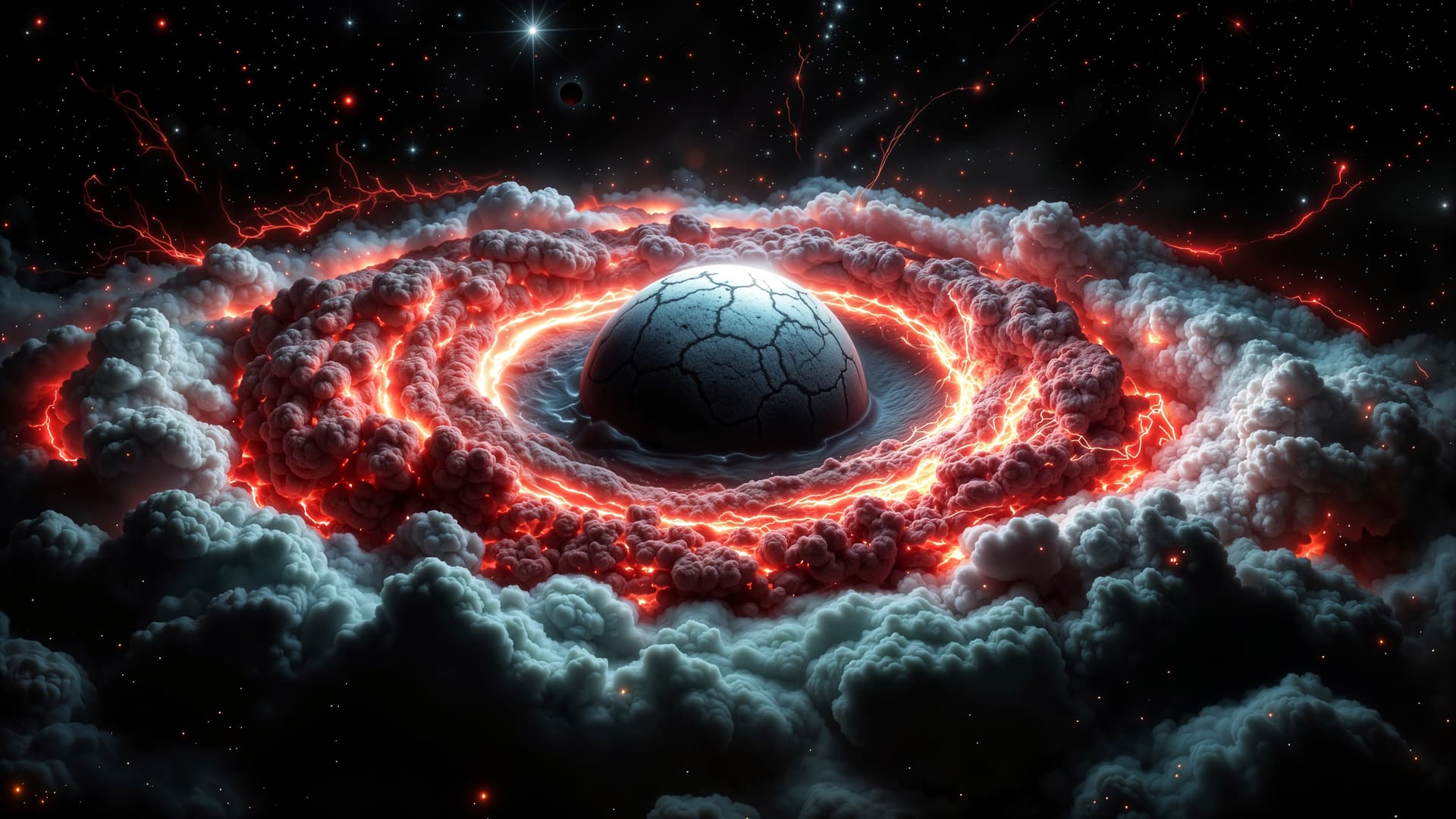 Cosmic Inferno Sphere - Pro desktop wallpaper
