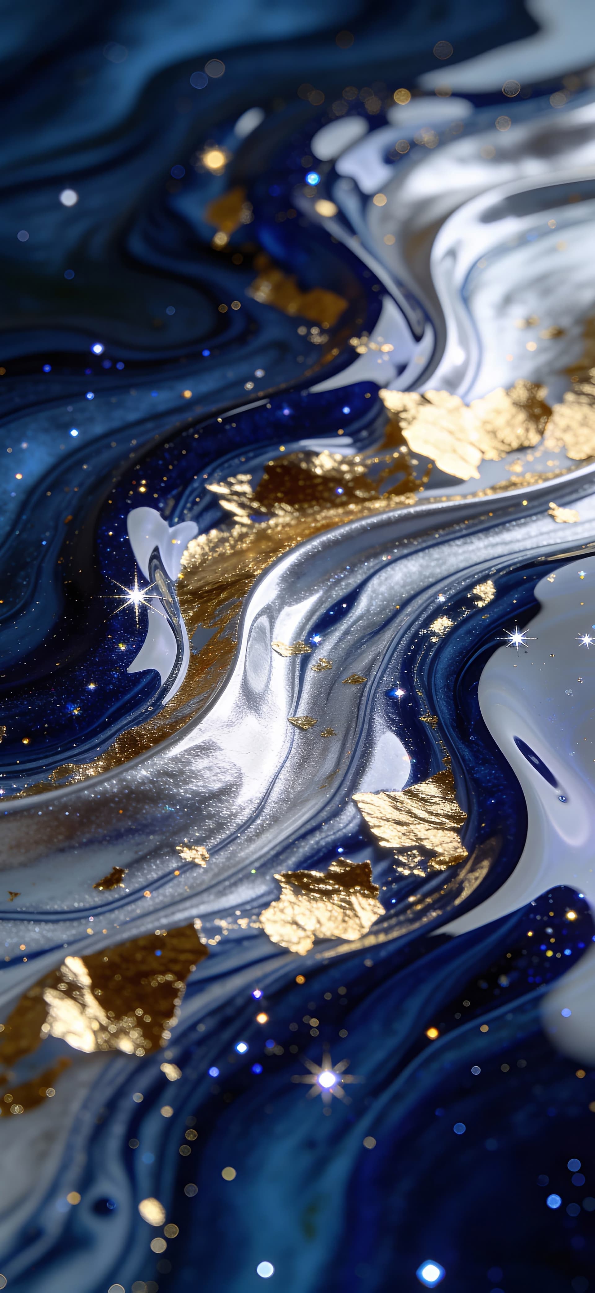 Swirling Gold Galaxy - Pro phone wallpaper