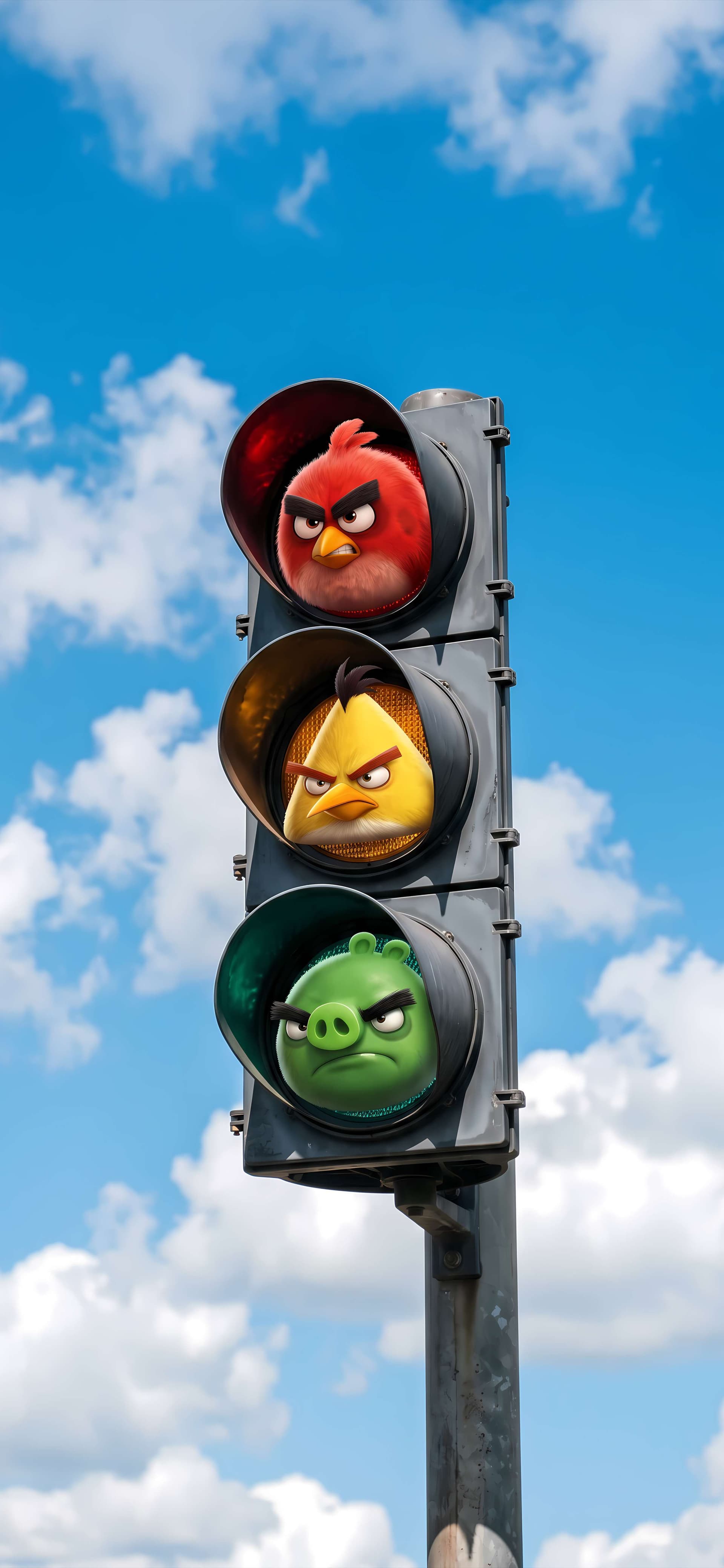 Angry Birds Traffic - free phone wallpaper