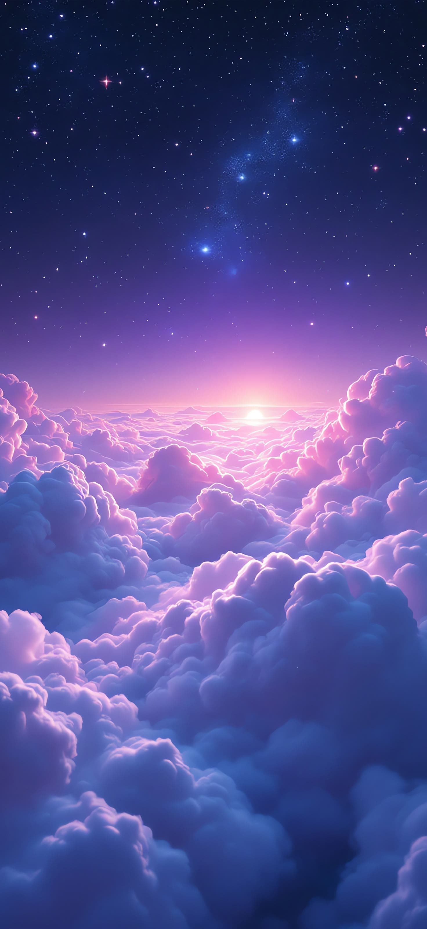Night Purple Clouds 1 - free phone wallpaper