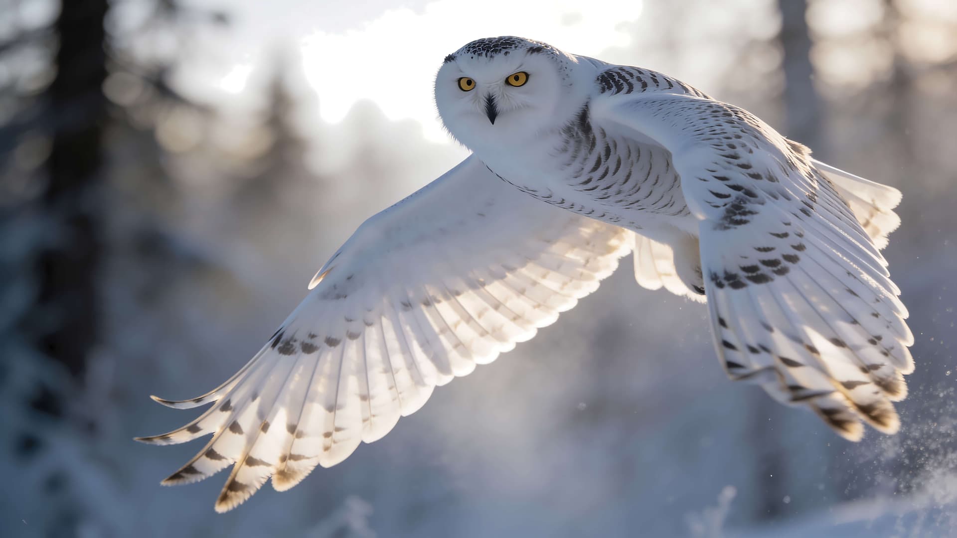 Majestic Winter Flight - free desktop wallpaper
