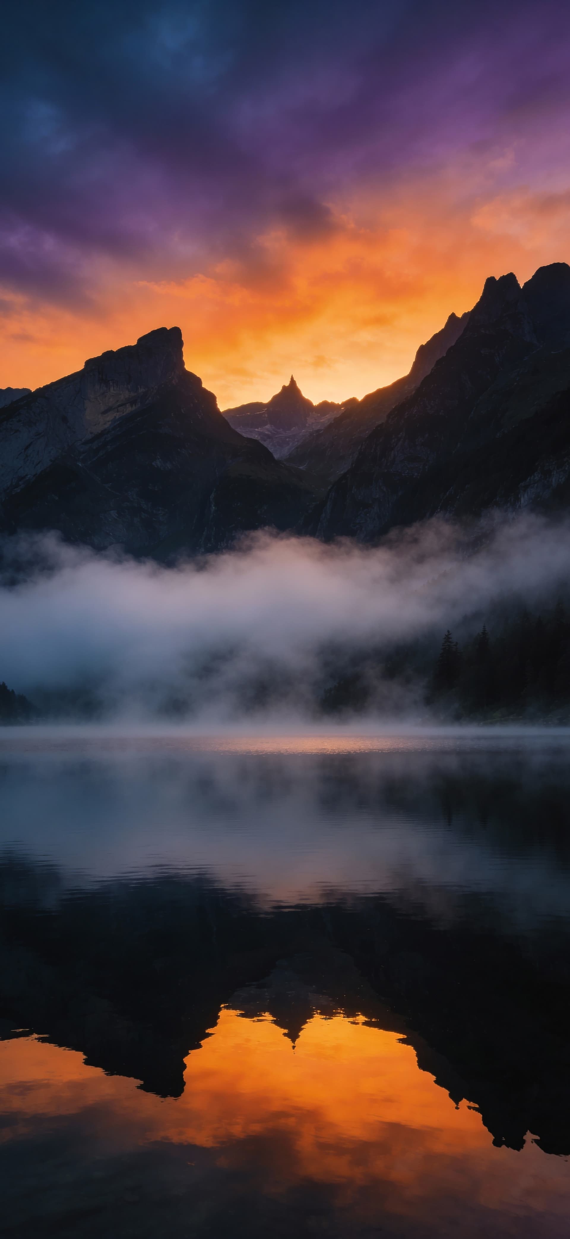 Mountain Lake Reflection 2 - Pro phone wallpaper