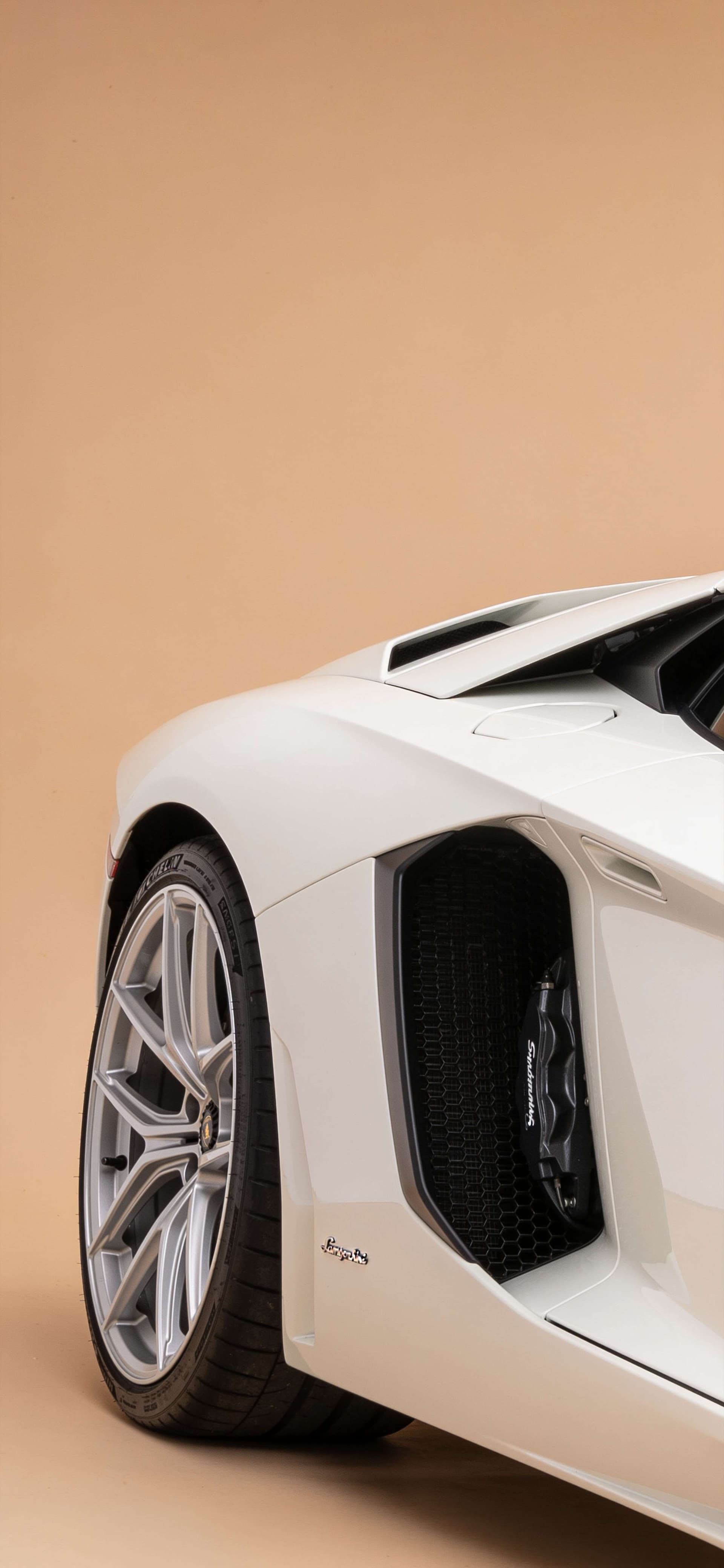 Sleek White Supercar - Pro phone wallpaper