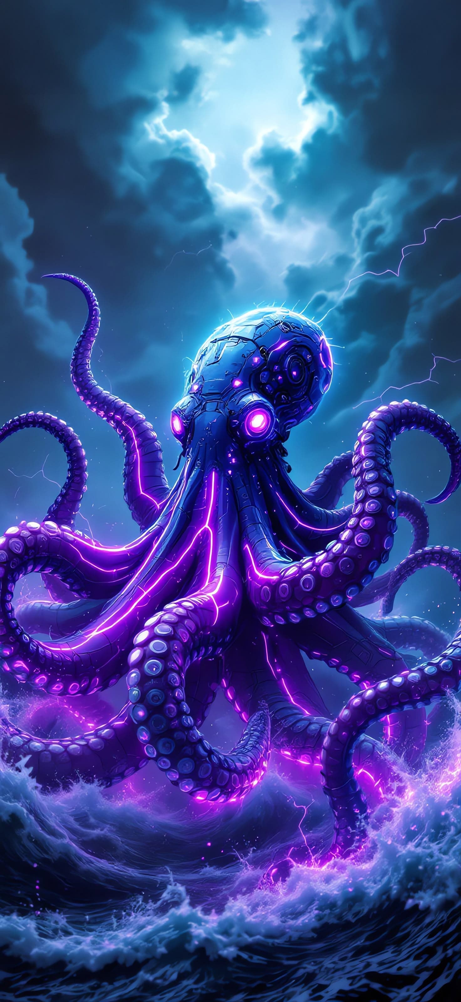Neon Kraken 1 - Pro phone wallpaper