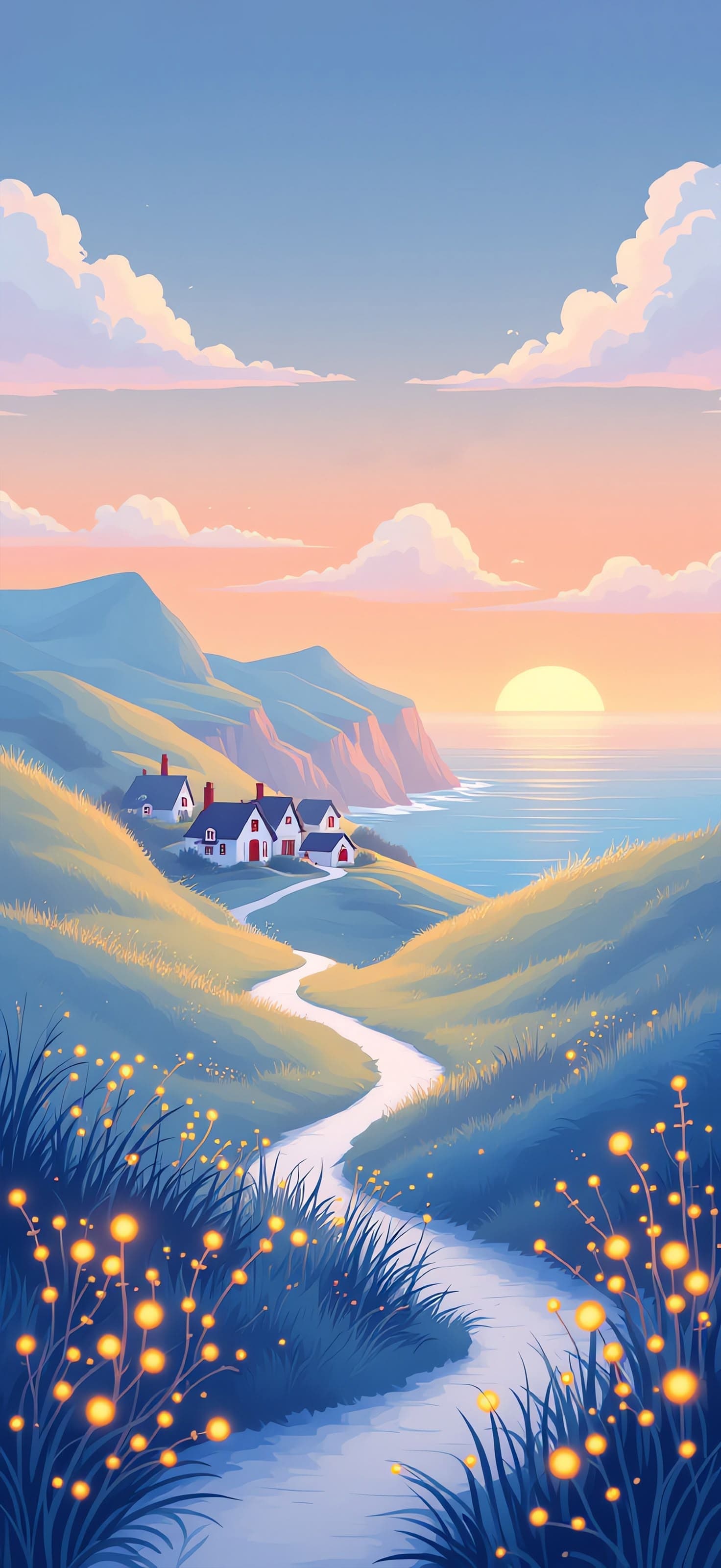 Seaside Glow 1 - free phone wallpaper