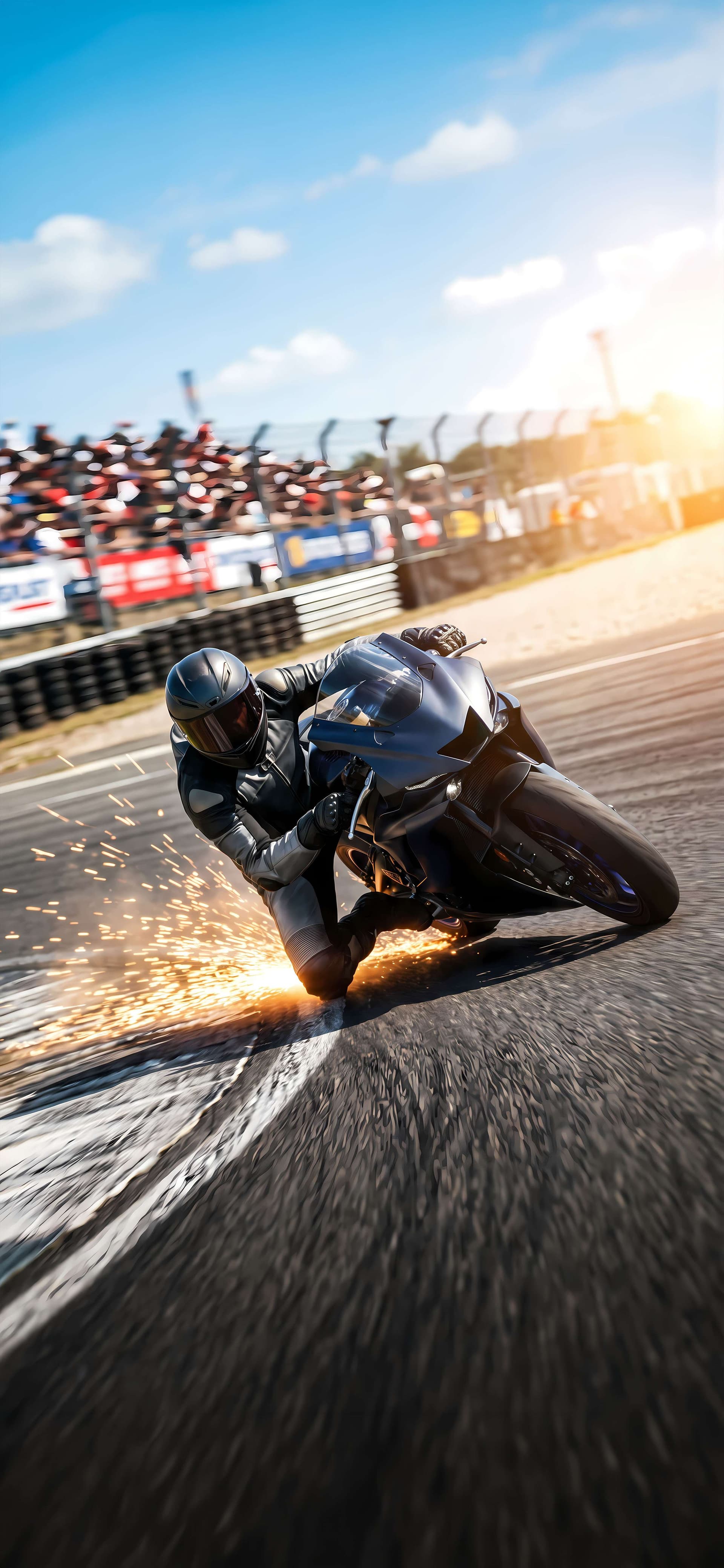 Sparks on Track - Pro phone wallpaper
