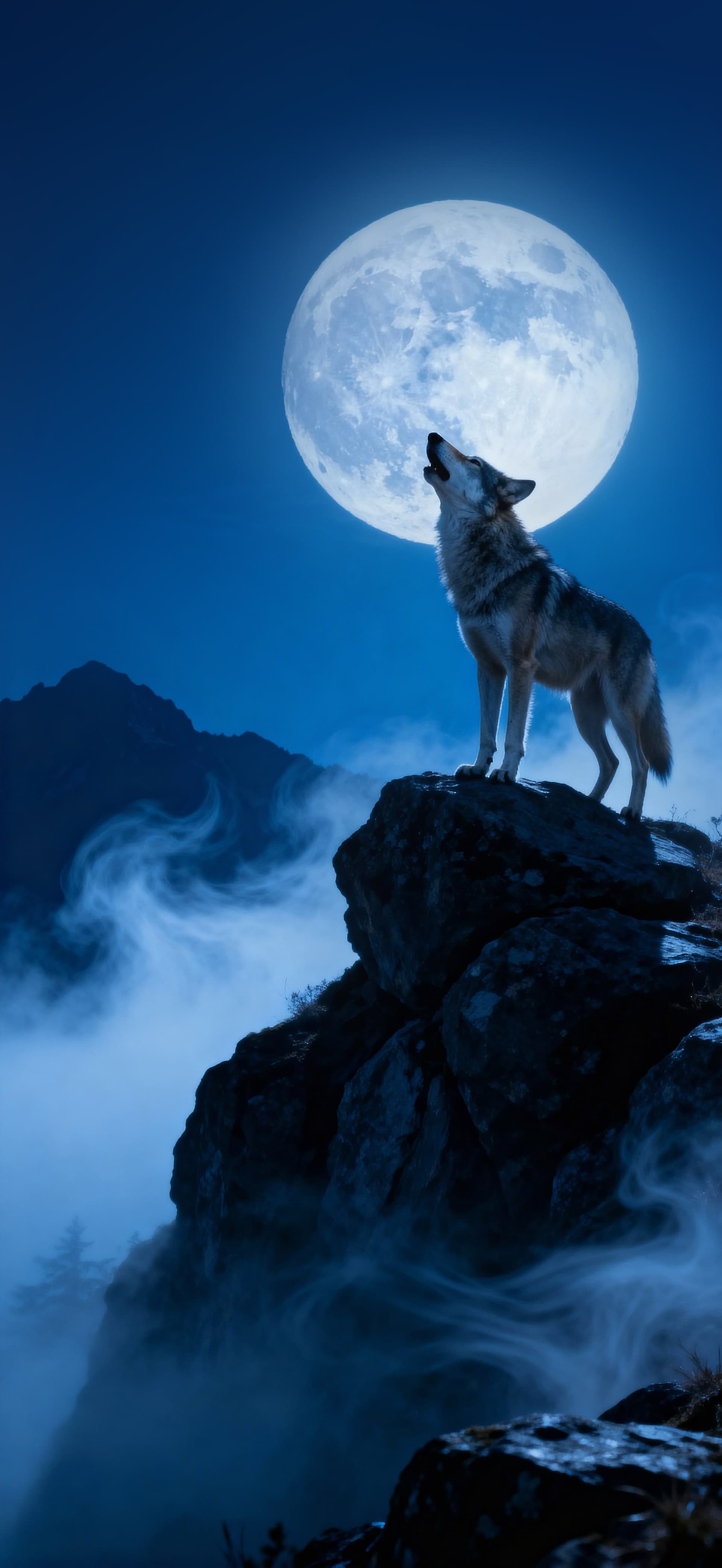 Howl at Moonrise 3 - Pro phone wallpaper