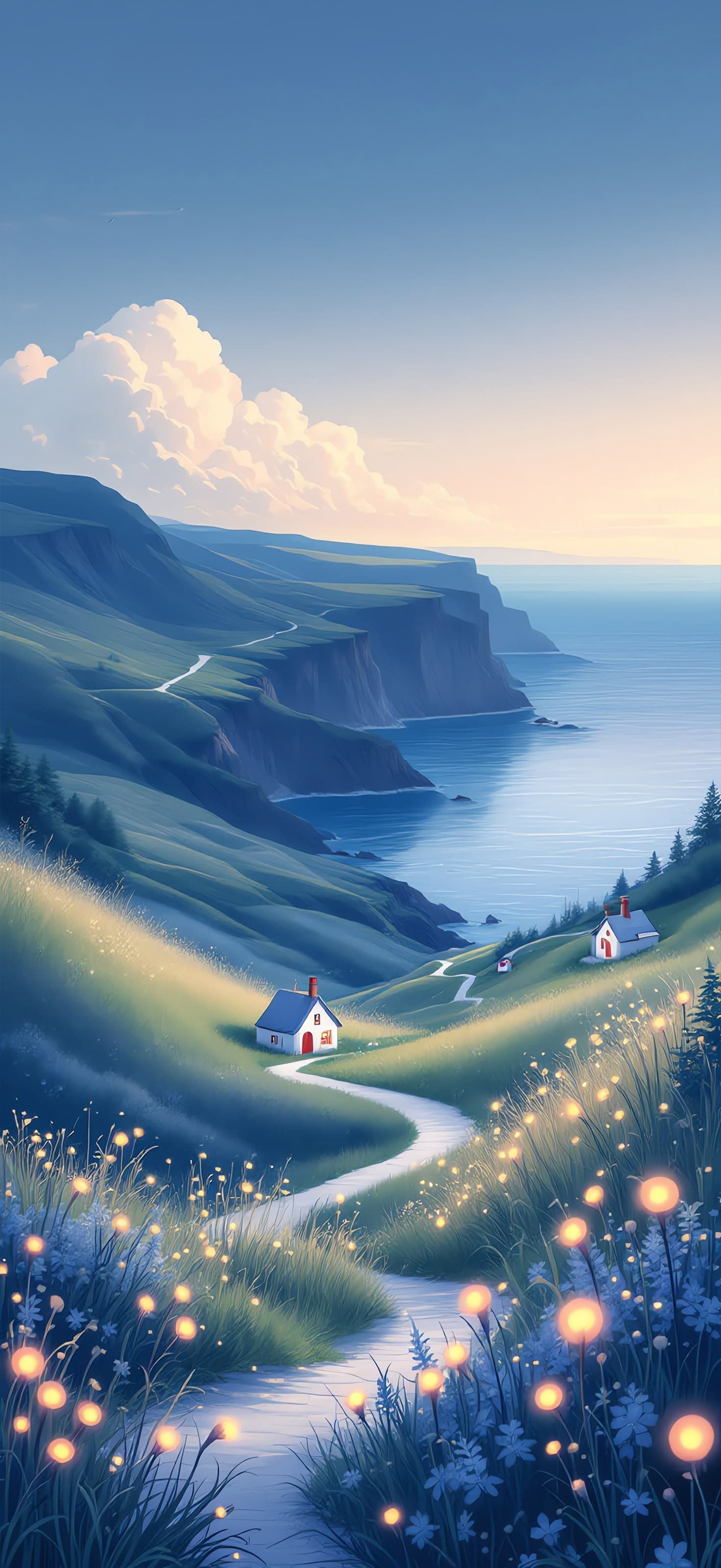 Seaside Glow 2 - free phone wallpaper