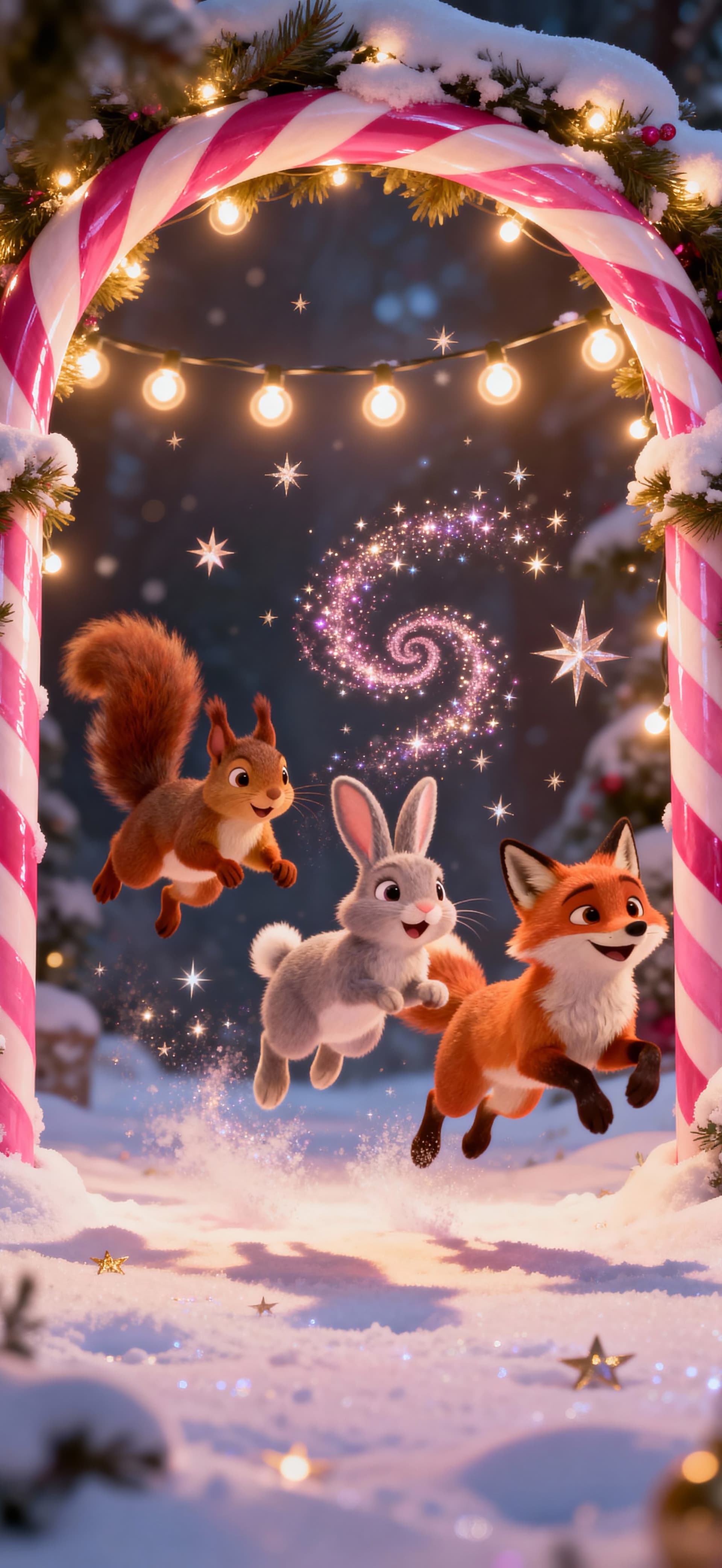 Happy Christmas Friends 3 - free phone wallpaper