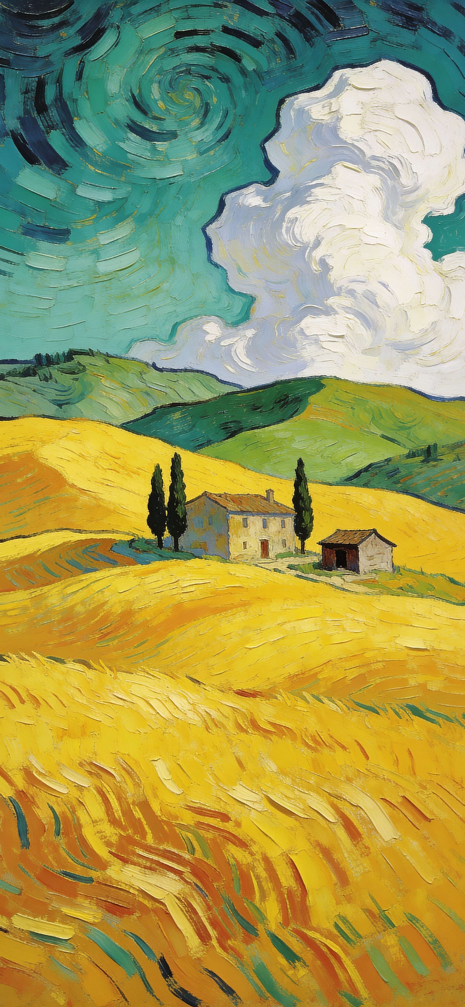 Van Gogh Countryside - free phone wallpaper