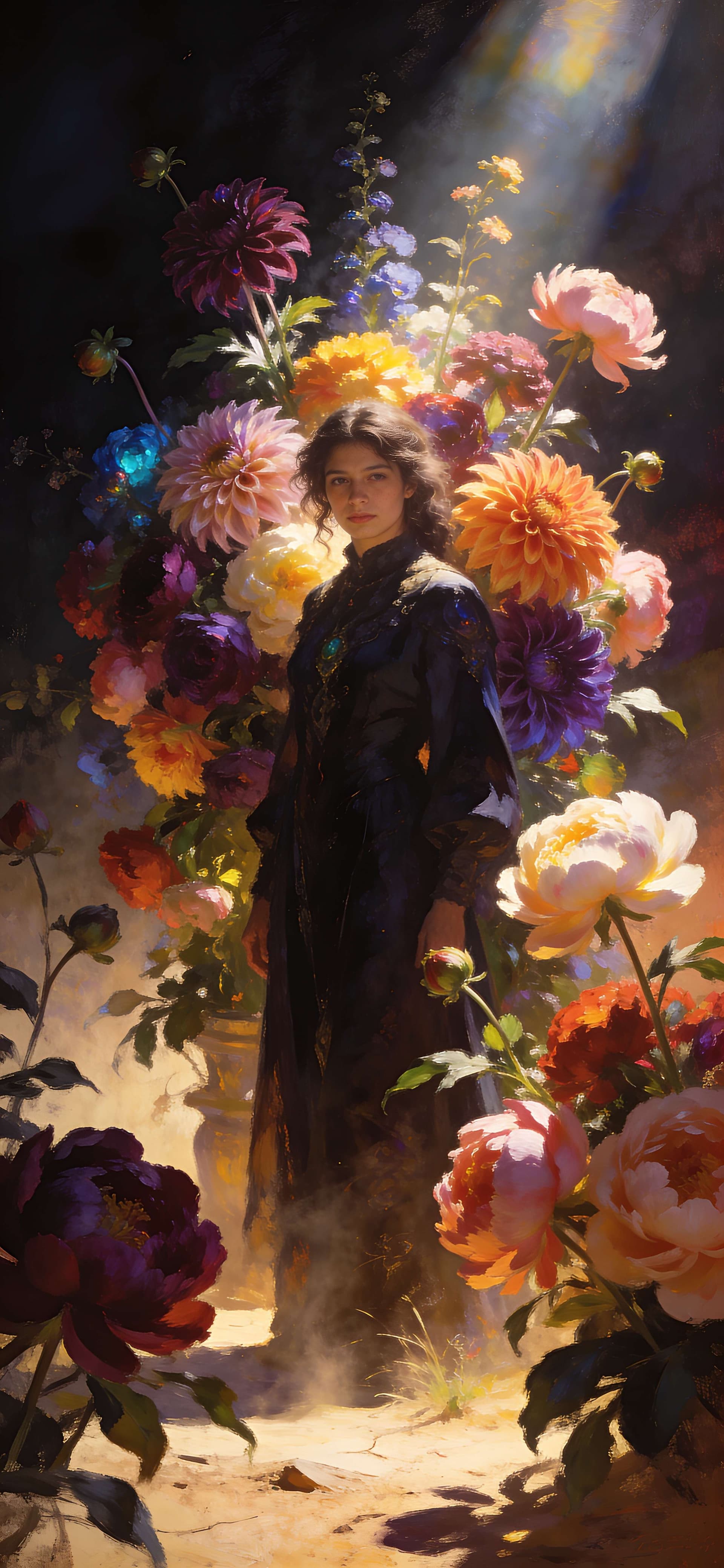 Floral Light Serenade - free phone wallpaper