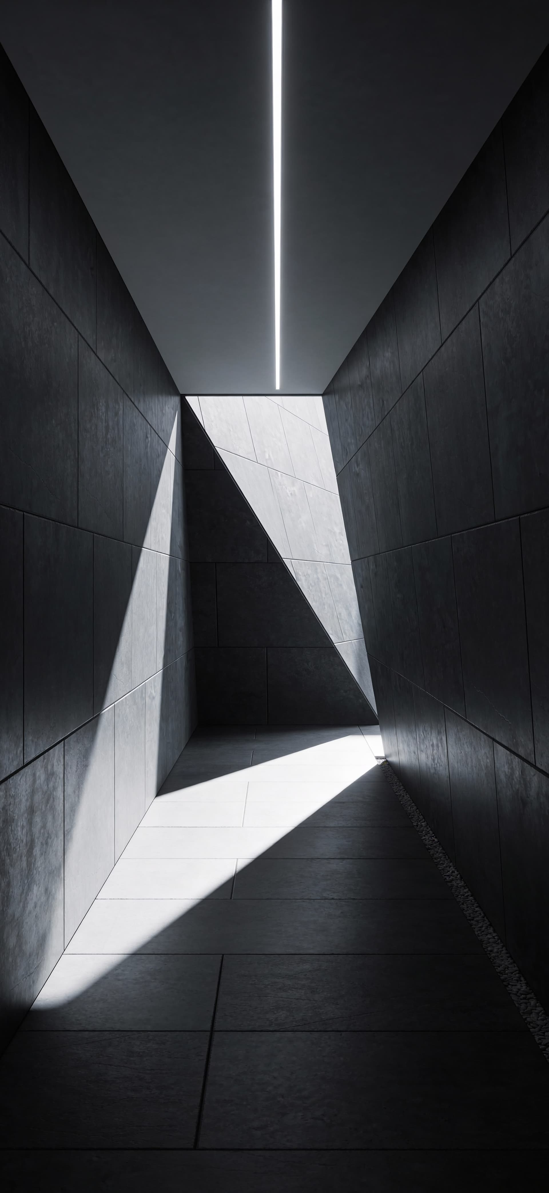 Geometric Light Tunnel - Pro phone wallpaper