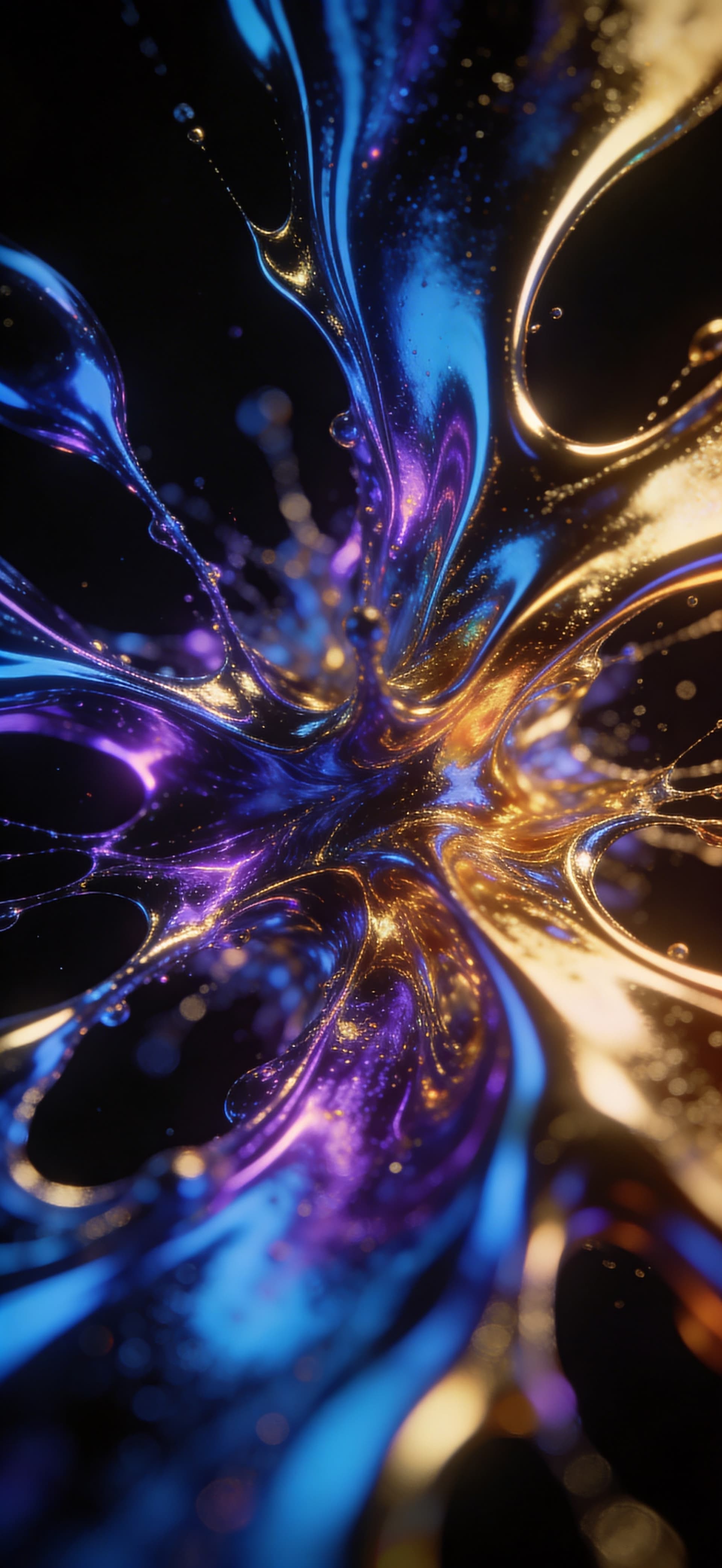 Abstract Liquid Gold - Pro phone wallpaper