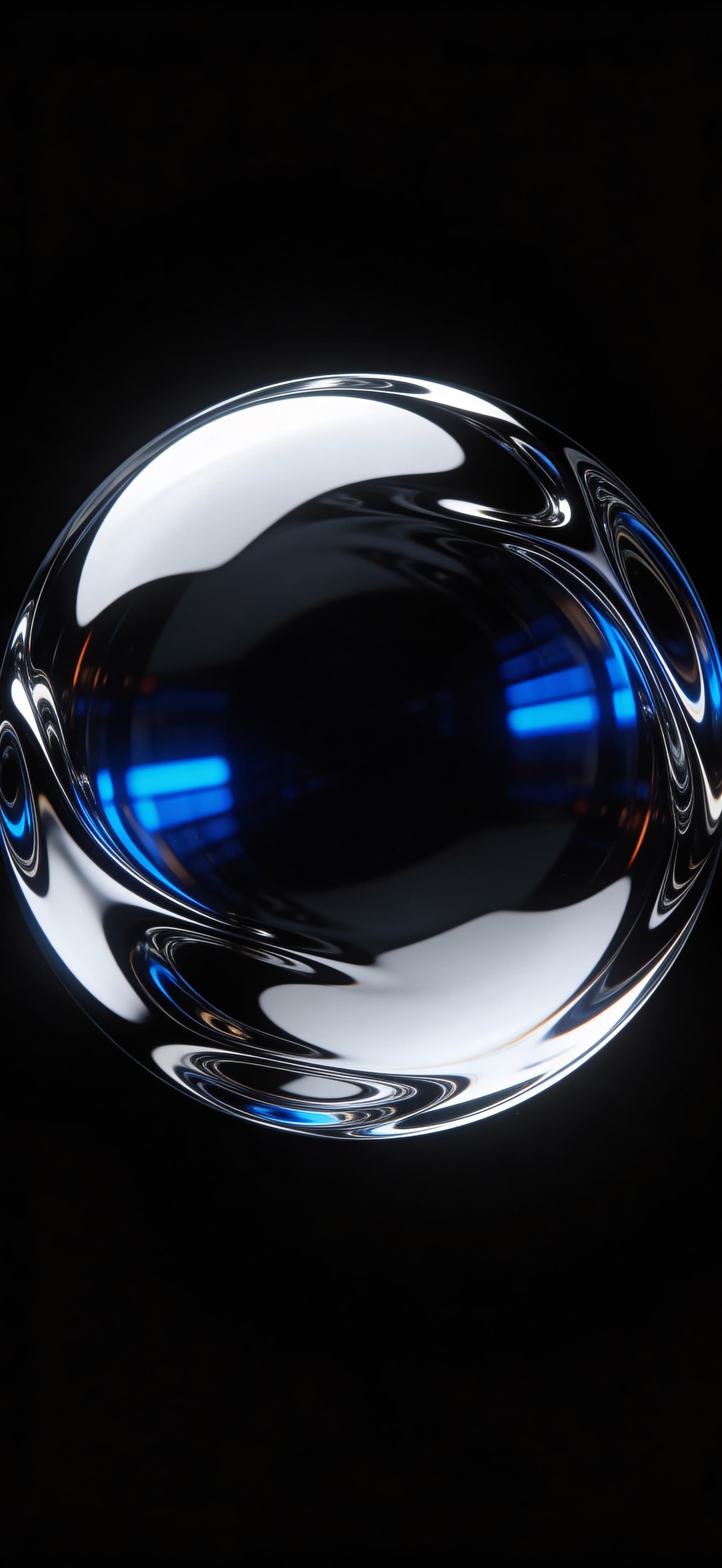 Chrome Orb Reflection - Pro phone wallpaper