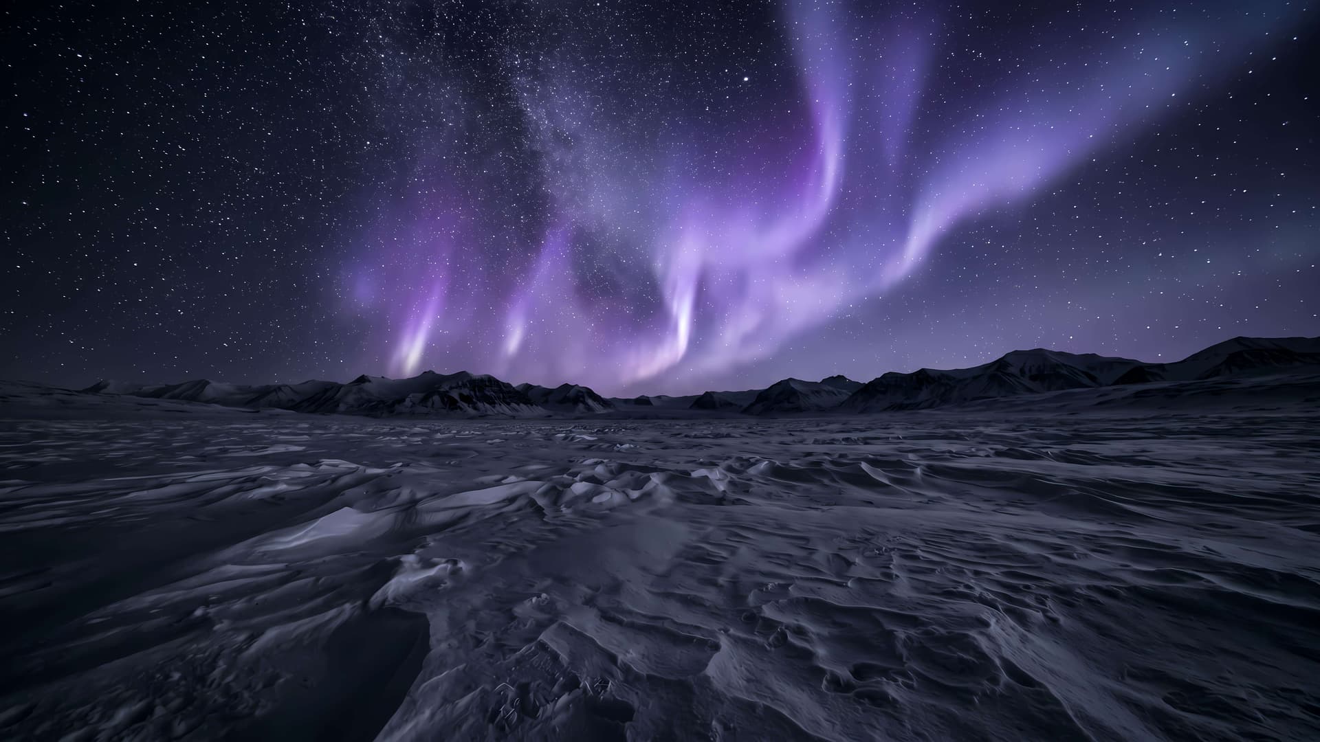 Violet Aurora Night - Pro desktop wallpaper