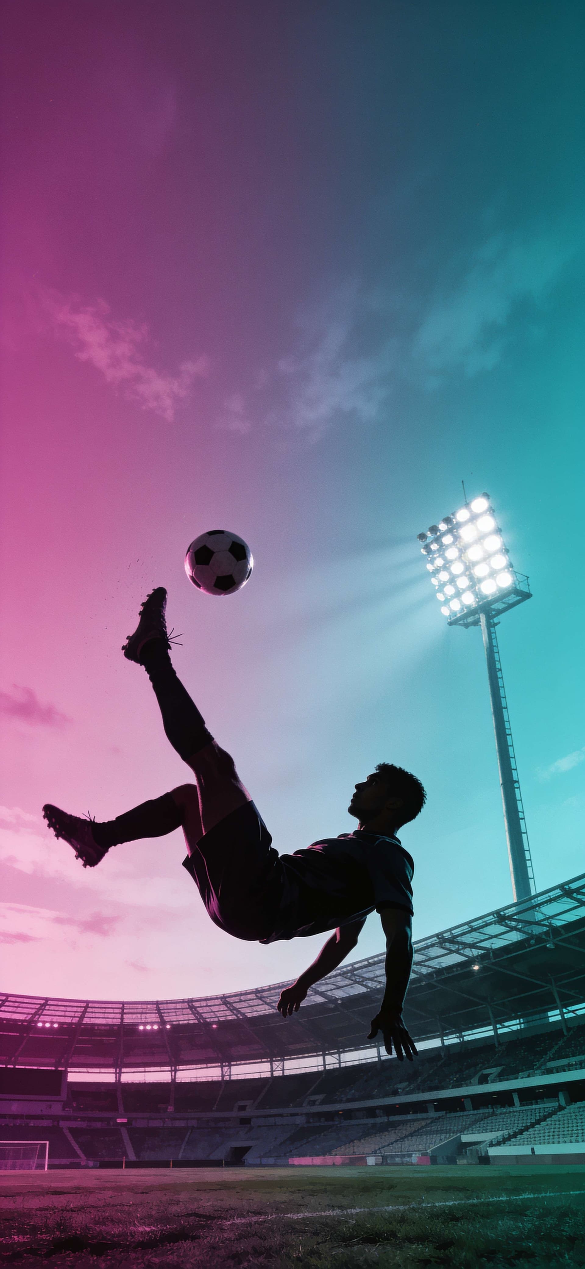Neon Stadium Kick - free phone wallpaper