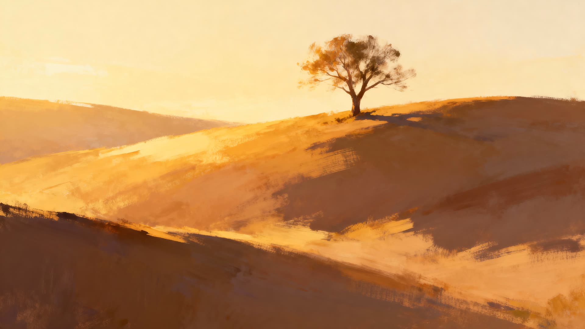 Golden Hill Tree - free desktop wallpaper