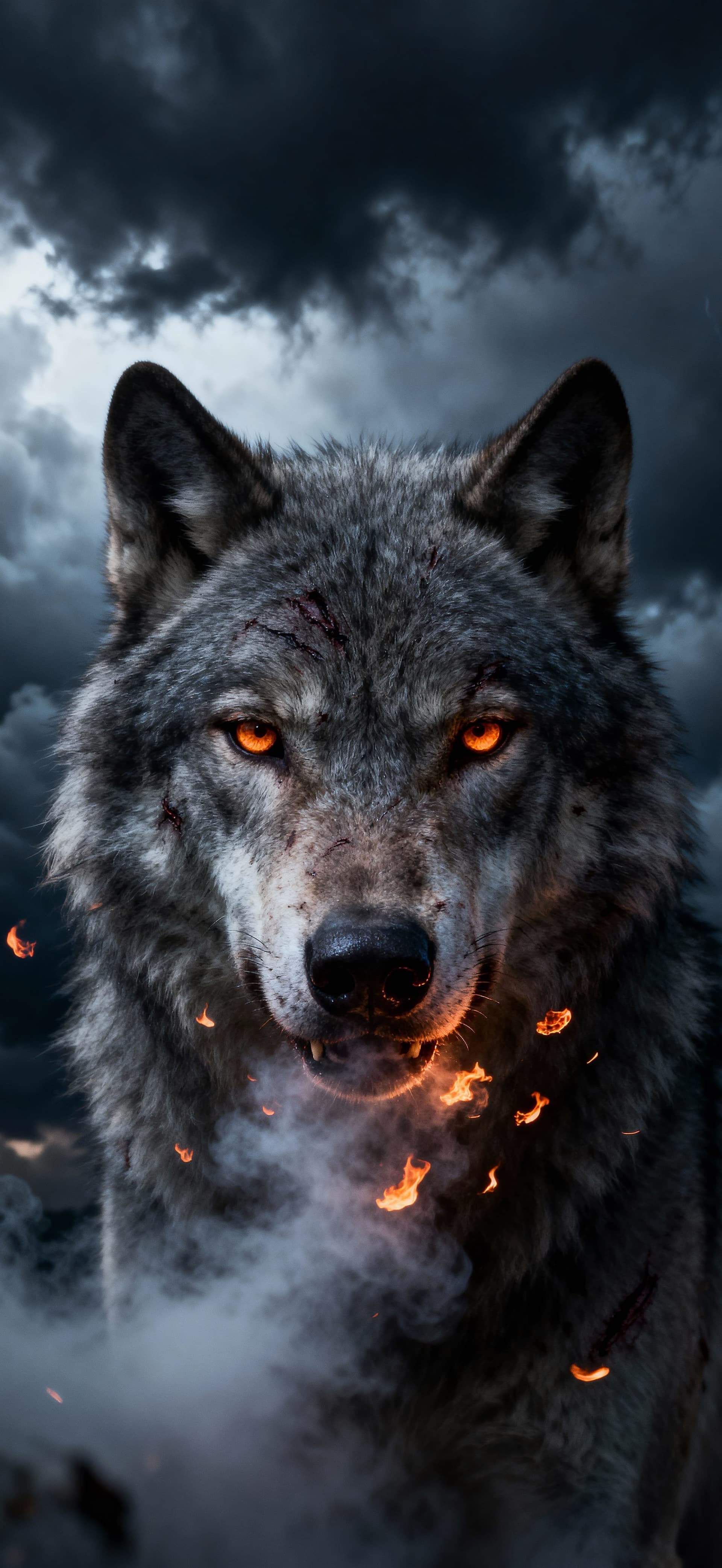 Inferno Wolf 1 - Pro phone wallpaper