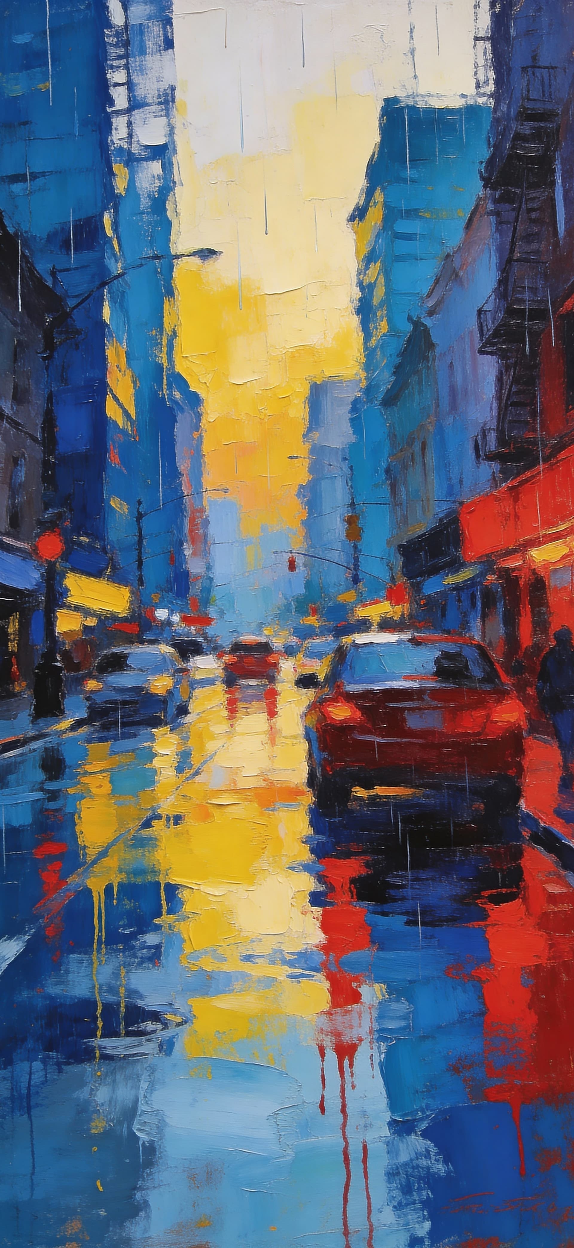 City Street Impression - free phone wallpaper