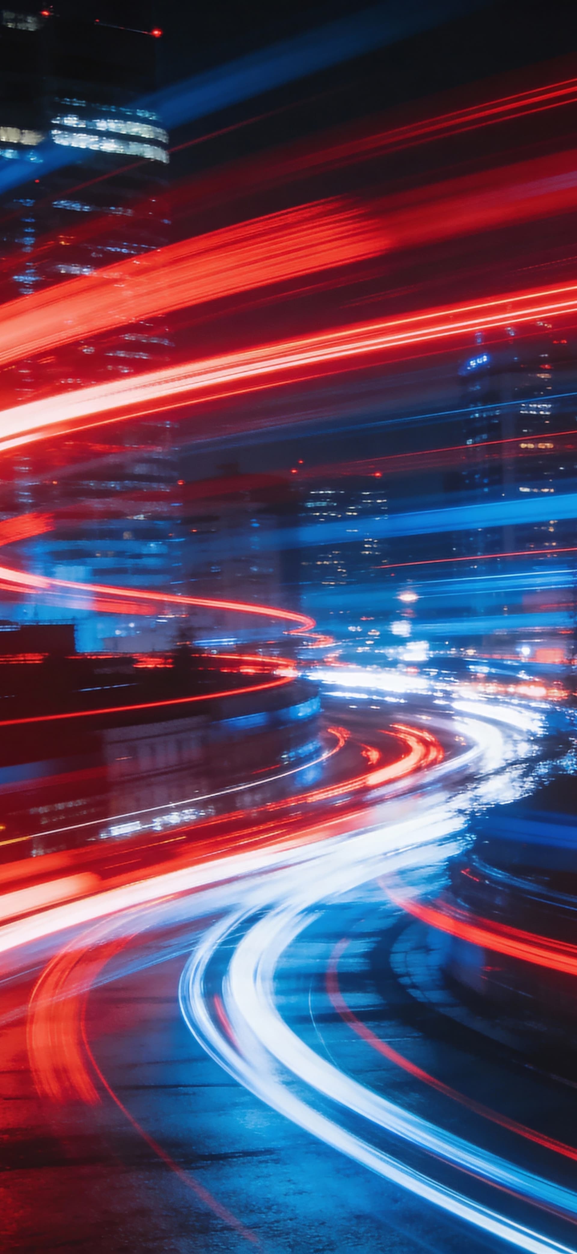 City Light Trails - free phone wallpaper