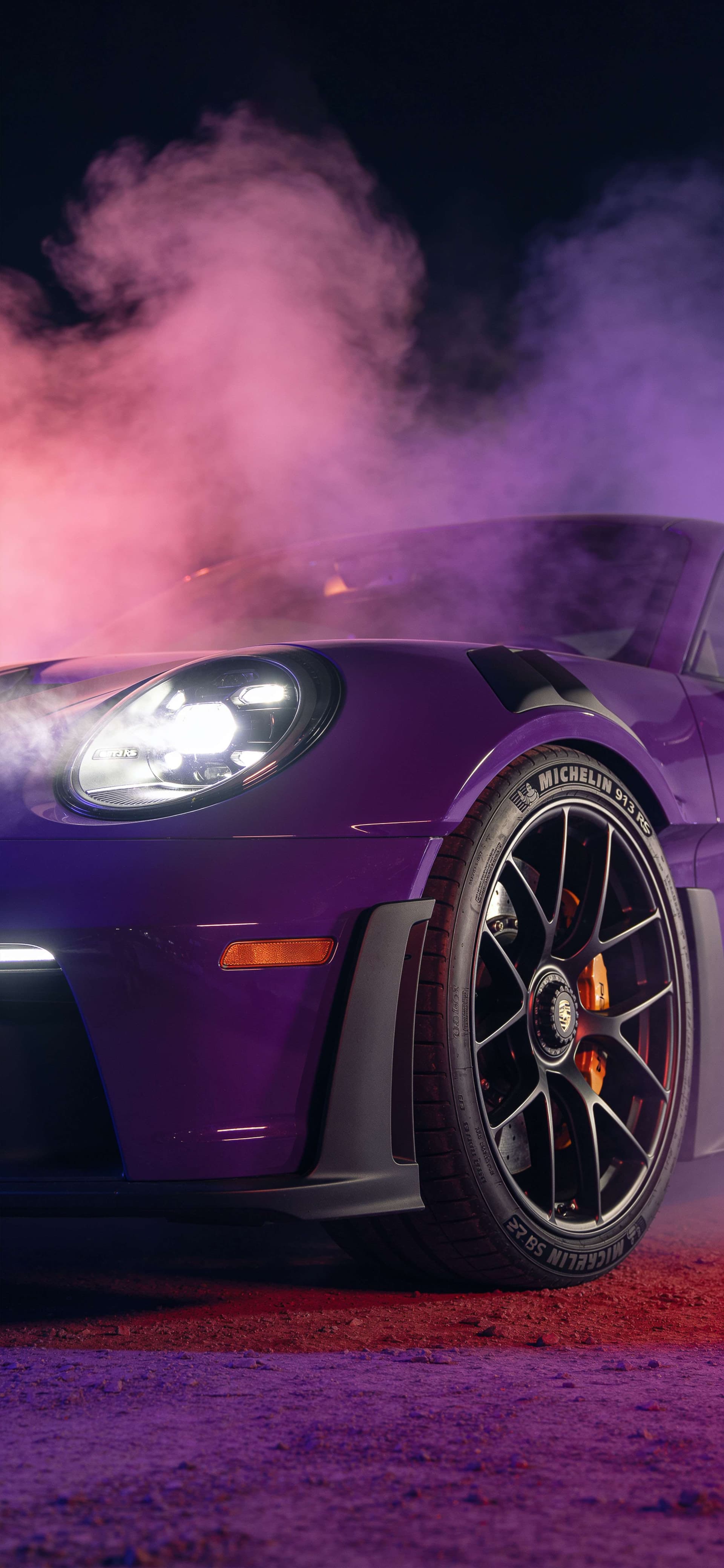 Neon Smoke Porsche - Pro phone wallpaper