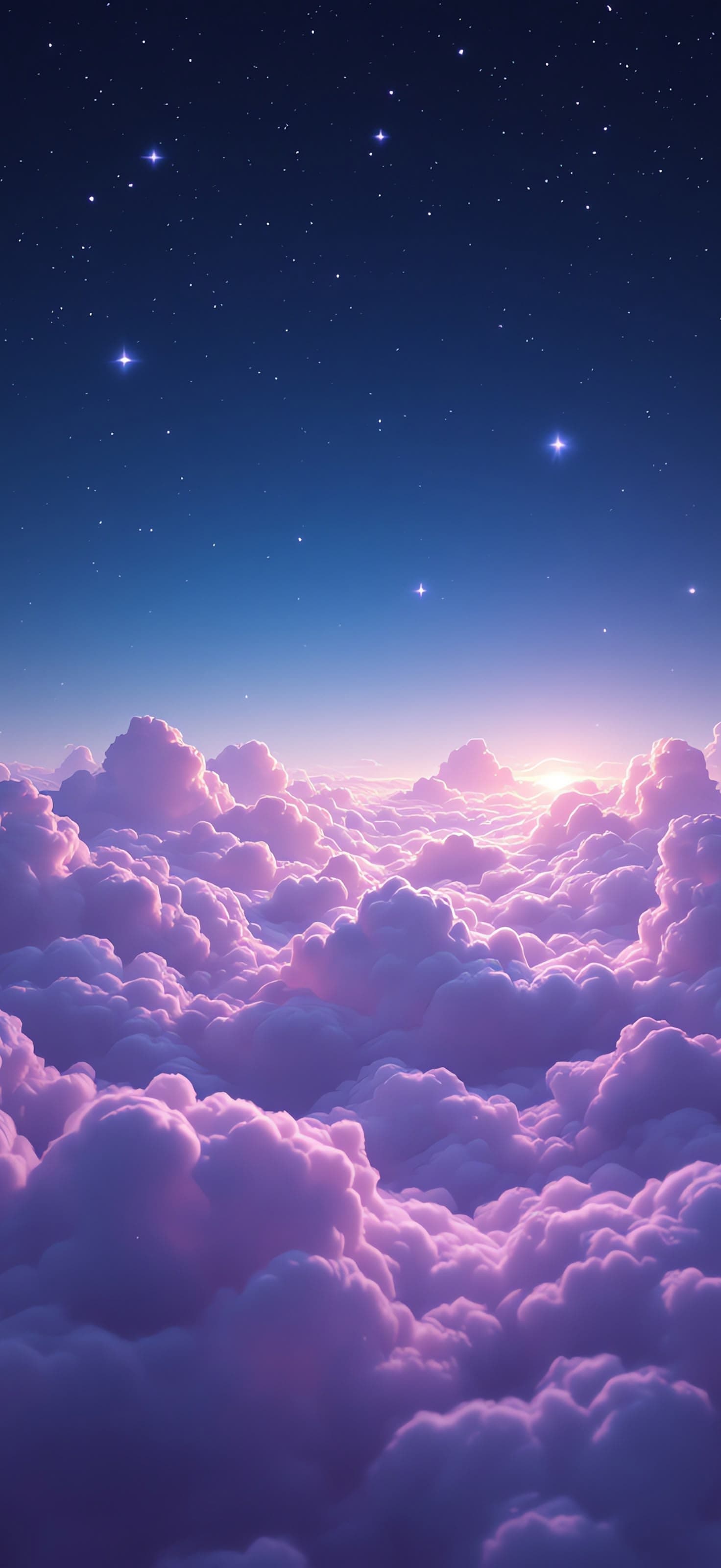 Night Purple Clouds 2 - free phone wallpaper